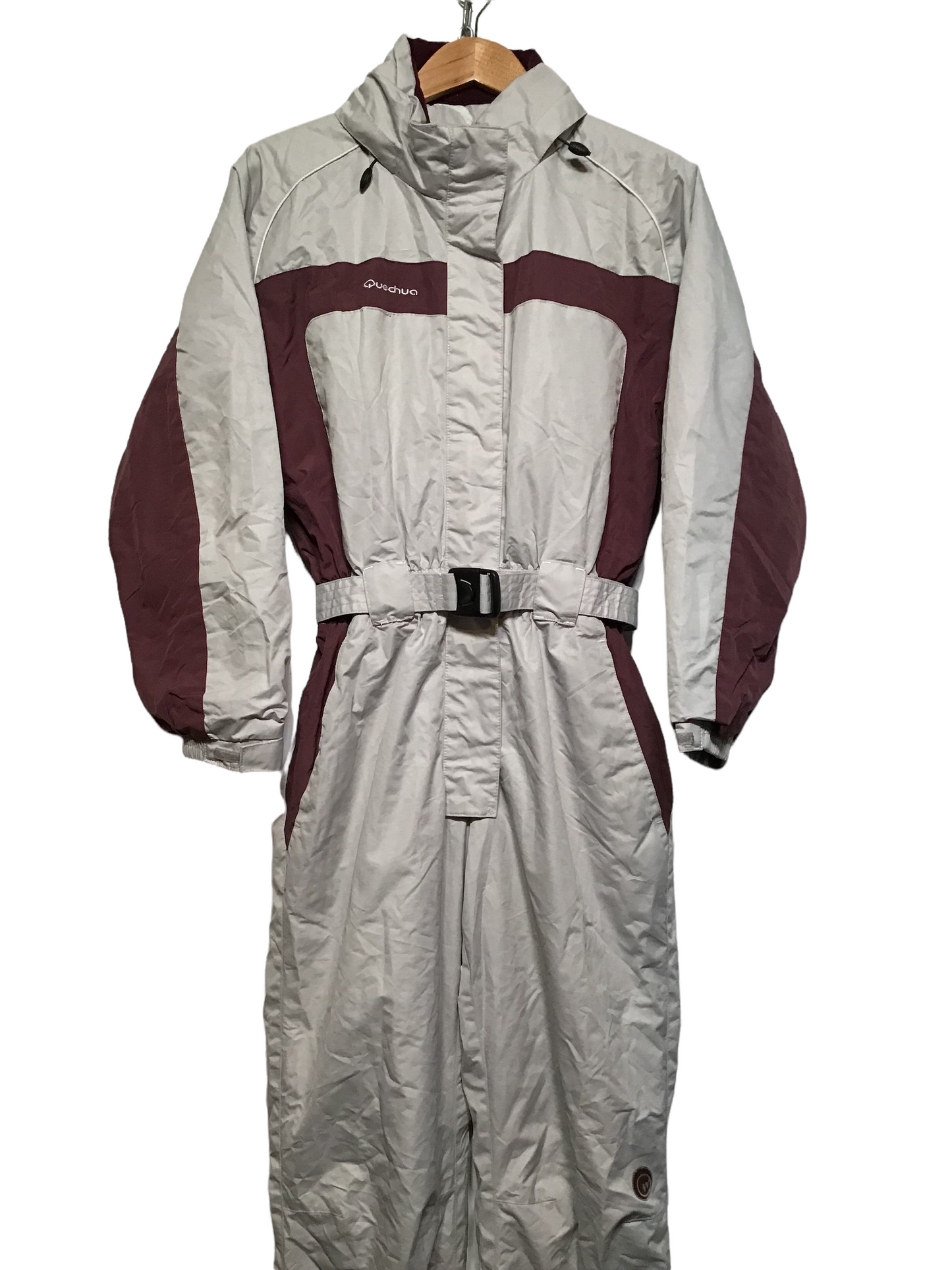 Quechua Silver And Burgundy Ski Suit (Size XS)