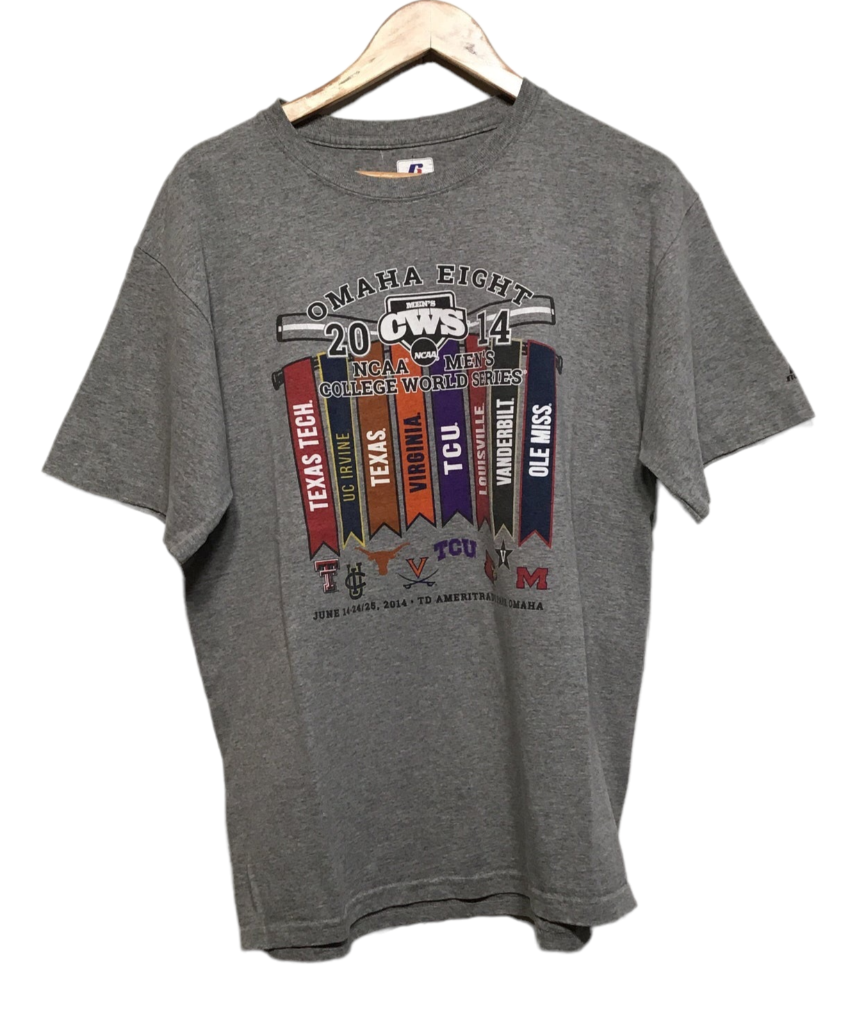 Russell Athletic College World Series Branded T (Size L)