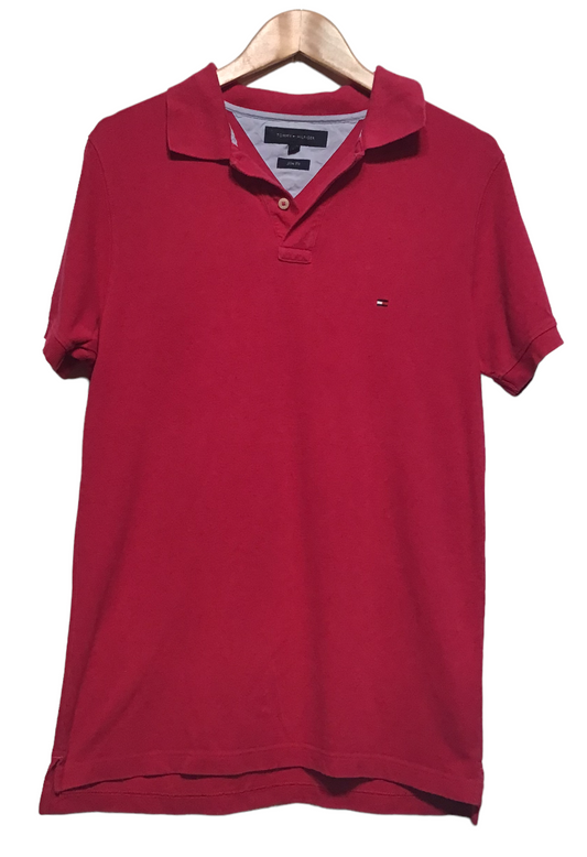 Tommy Hilfiger Pink Polo Shirt (Size M)