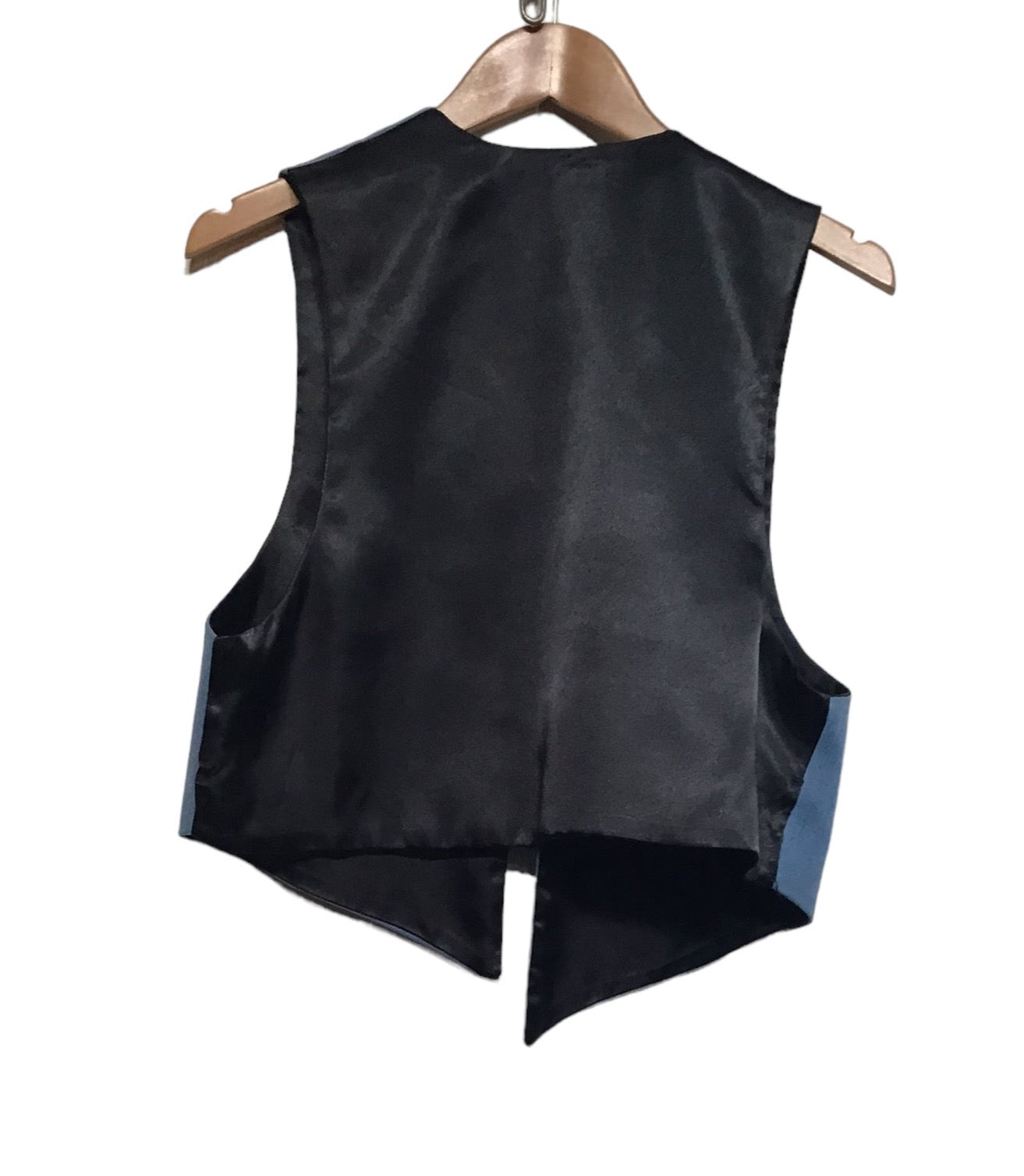 Light Blue and Black Waistcoat (Size S)