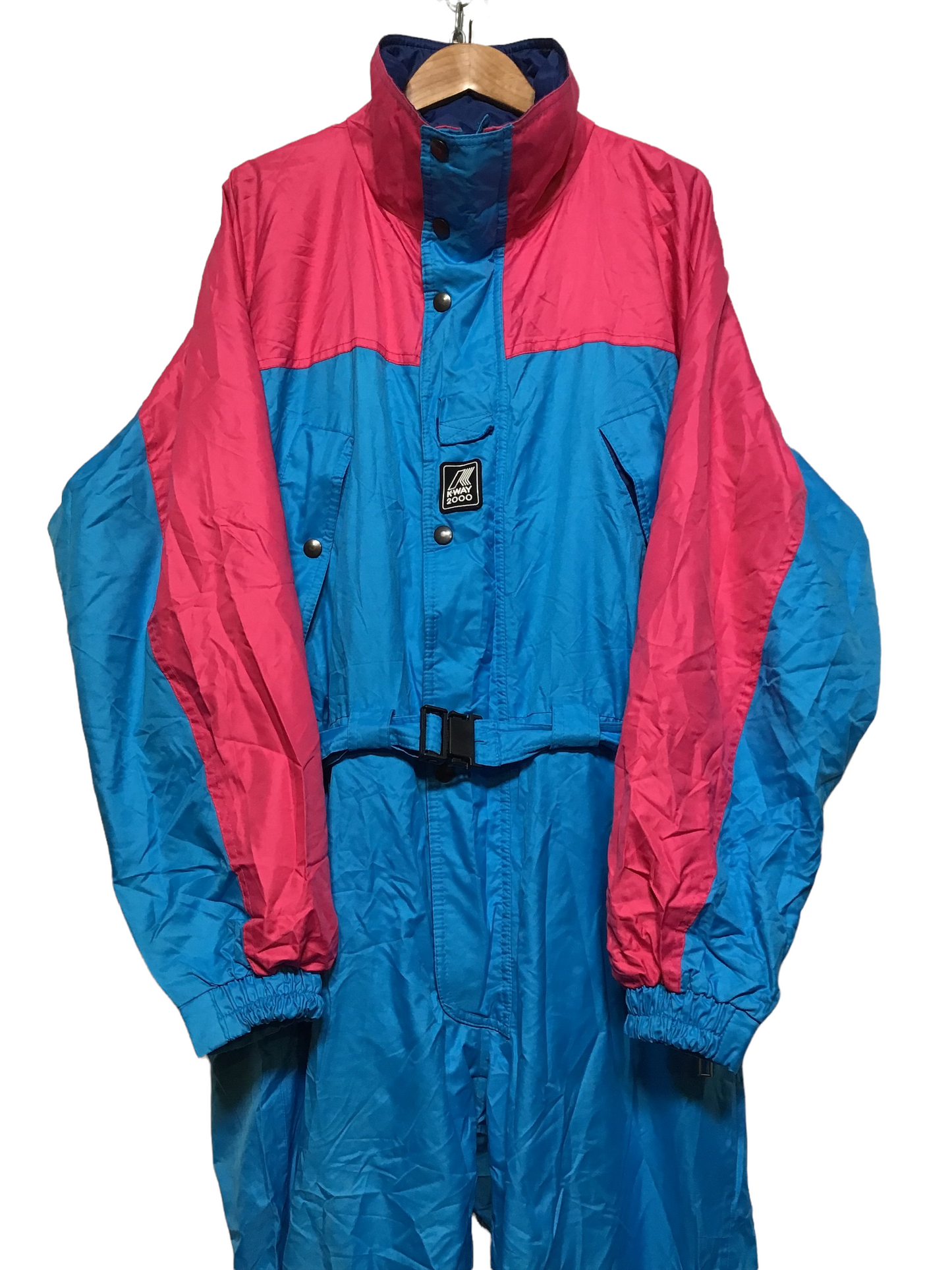 Pink And Blue K Way 2000 Ski Suit (Size XXL)
