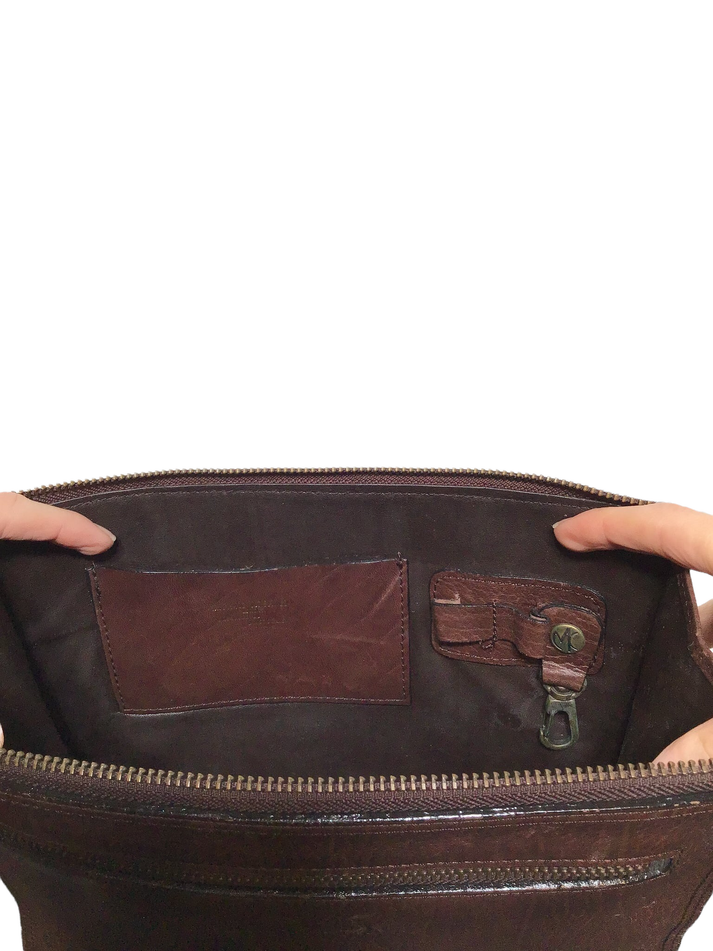 Michiko Koshino In London Brown Leather Clutch