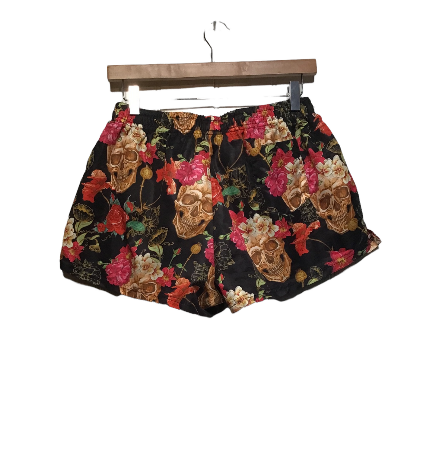 Flower and Skull Sport Shorts (Size XS)