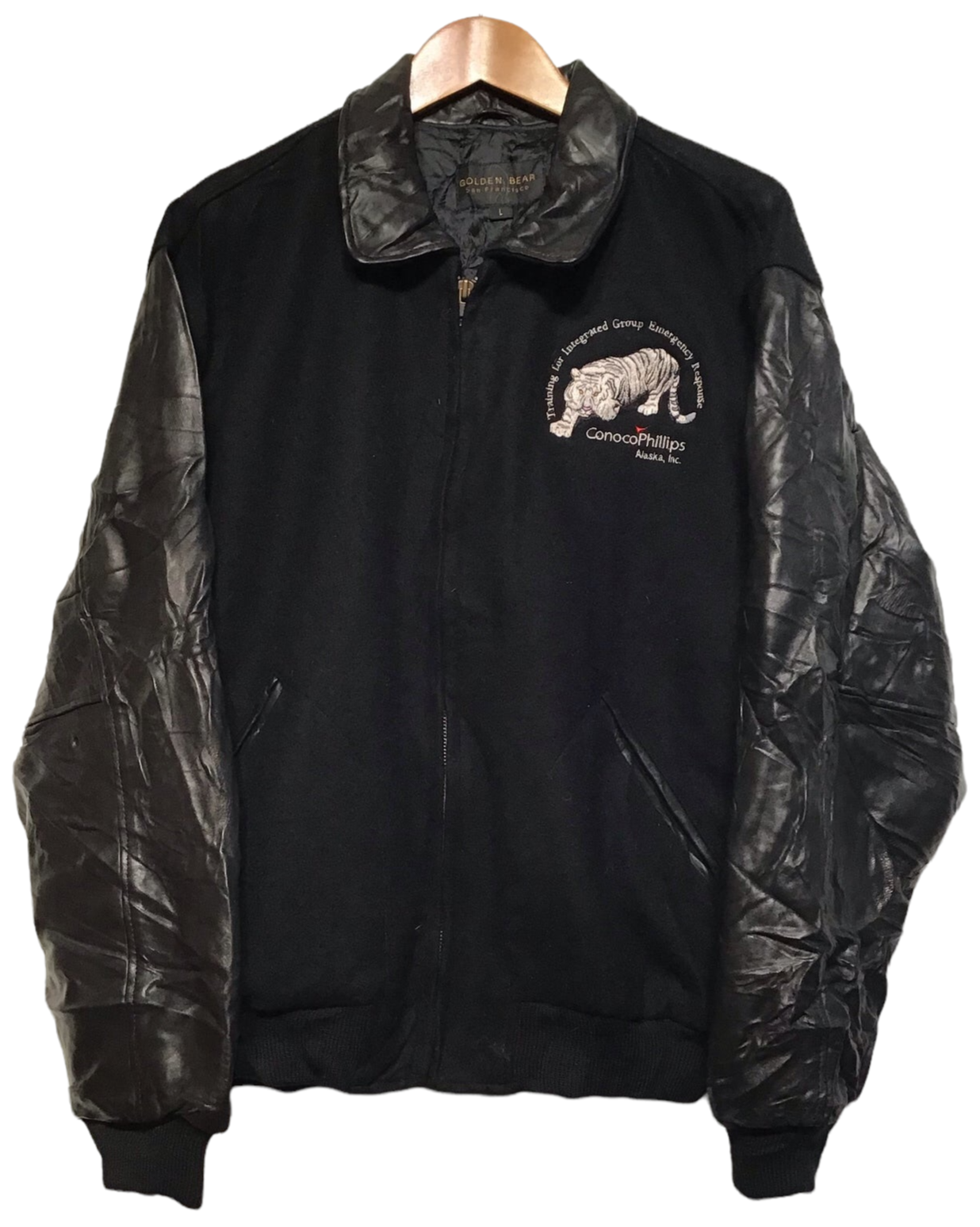 ConocoPhillips Leather Bomber Jacket (Size XL)