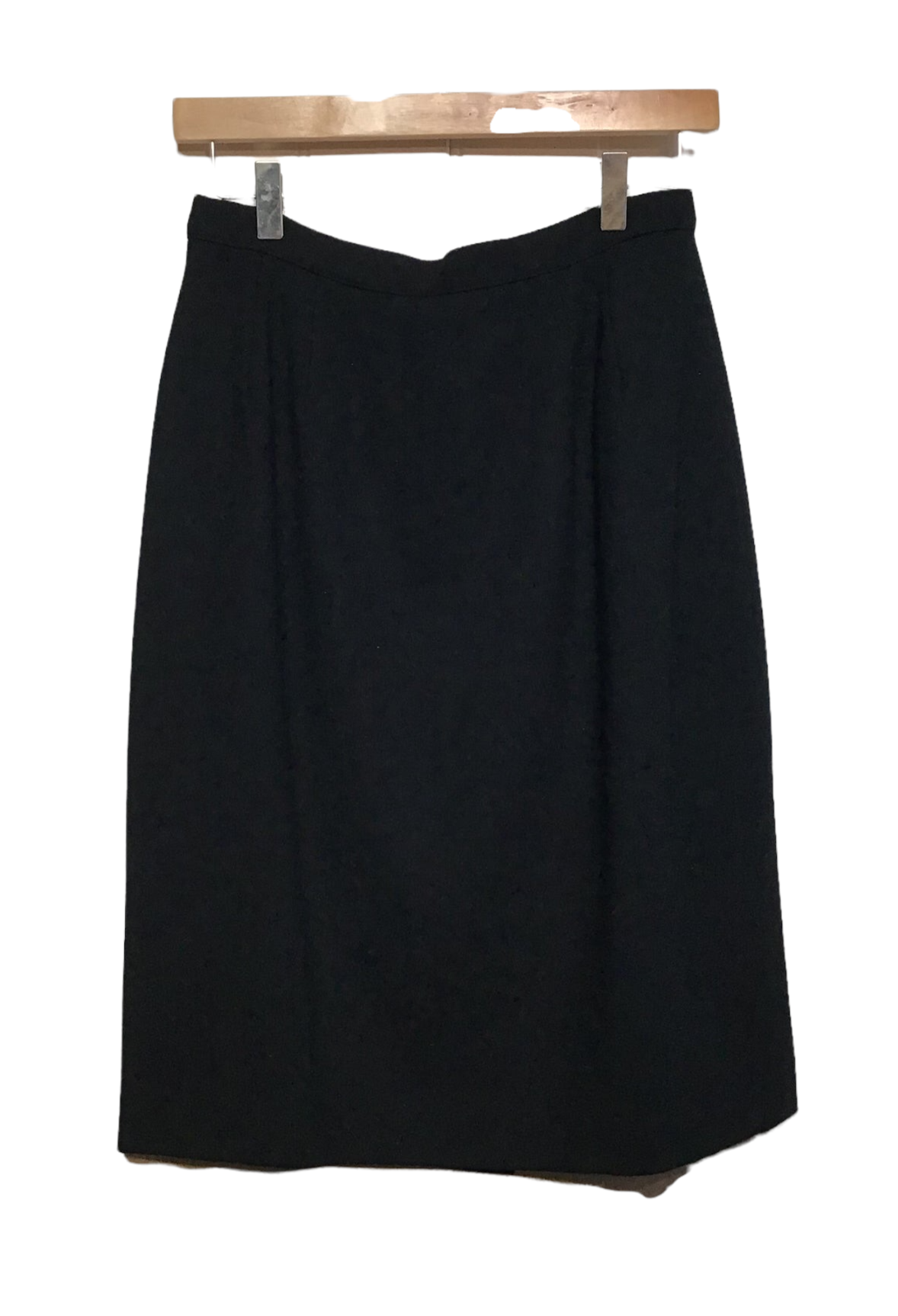 Black Wool Midi skirt (Size S)