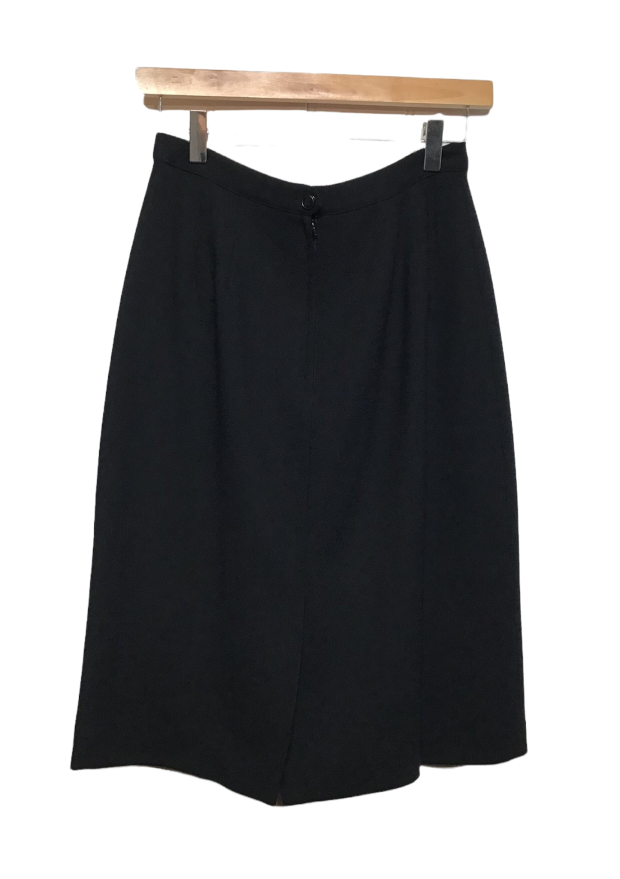 Black Wool Midi skirt (Size S)
