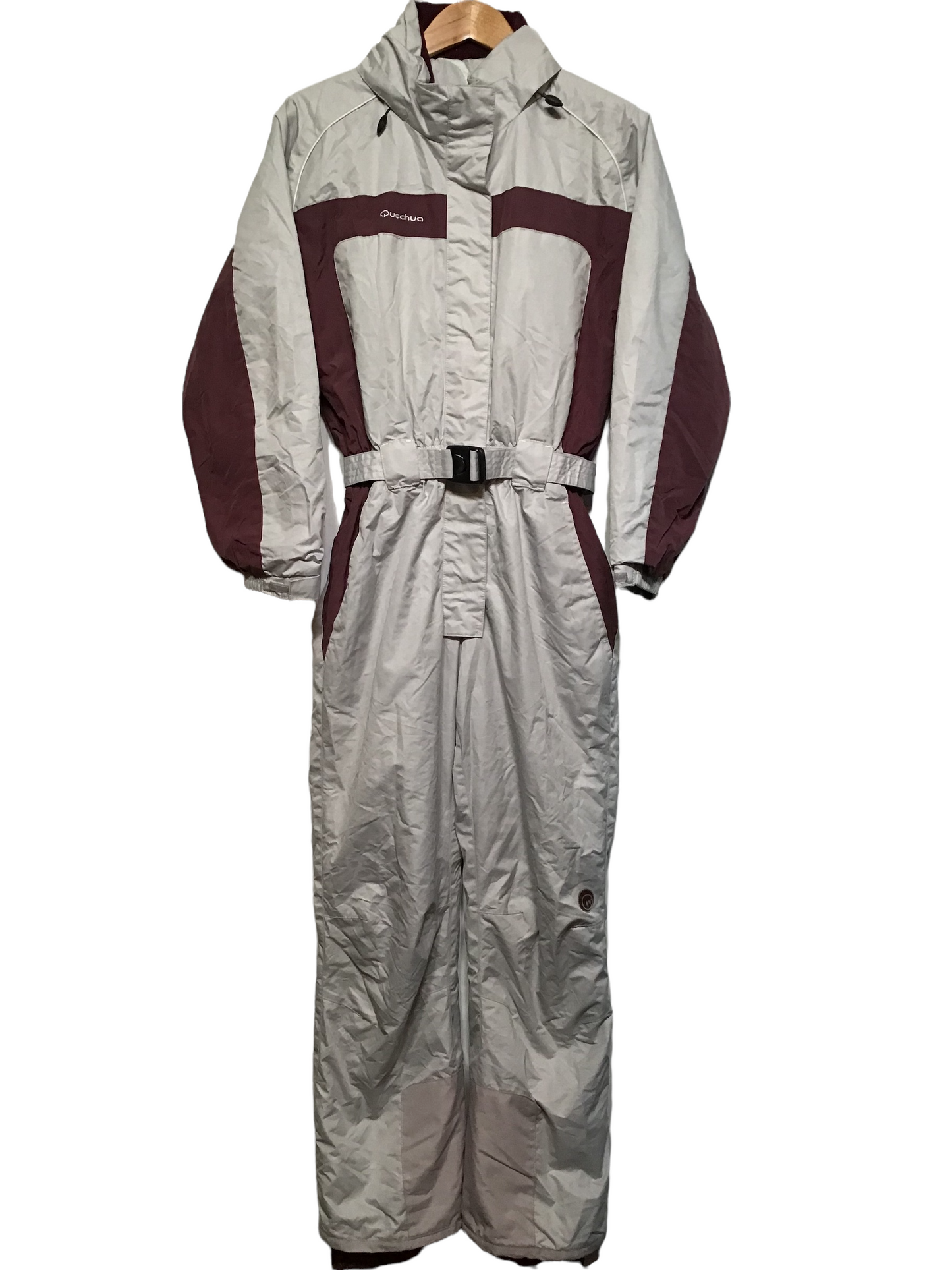 Quechua Silver And Burgundy Ski Suit (Size XS)