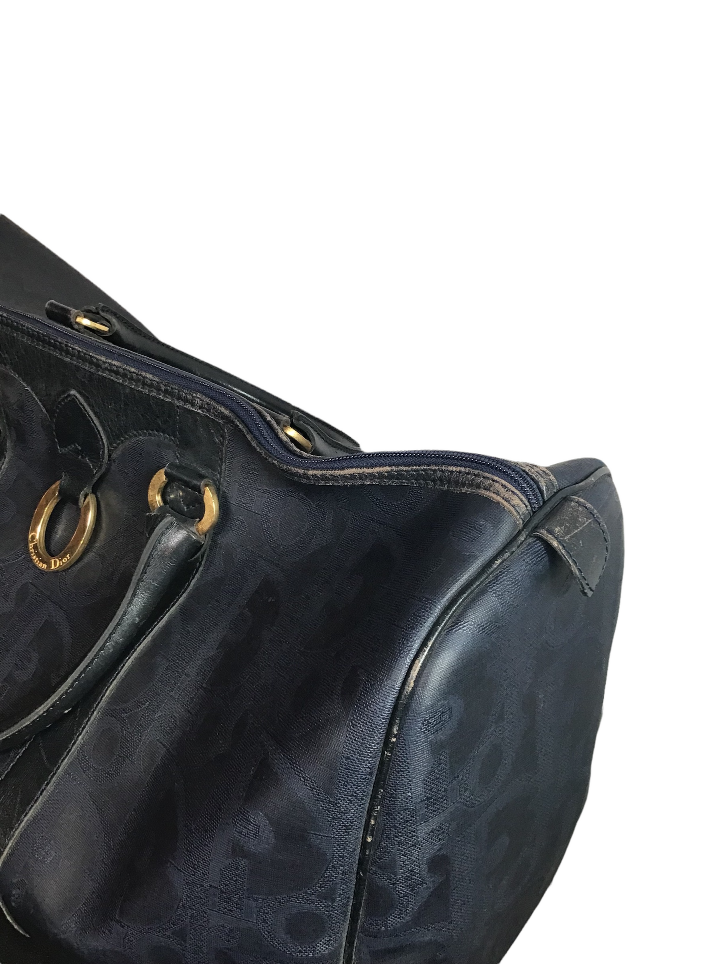 Christian Dior Navy Trotter Duffle Bag