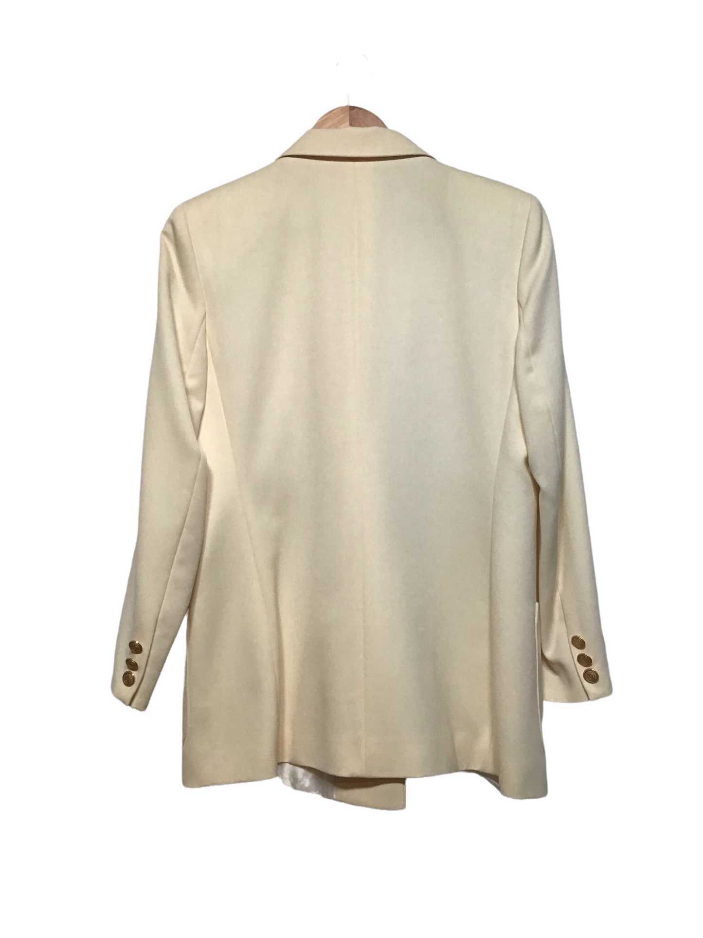 Women’s Cream Blazer With Gold Details (Size XL)