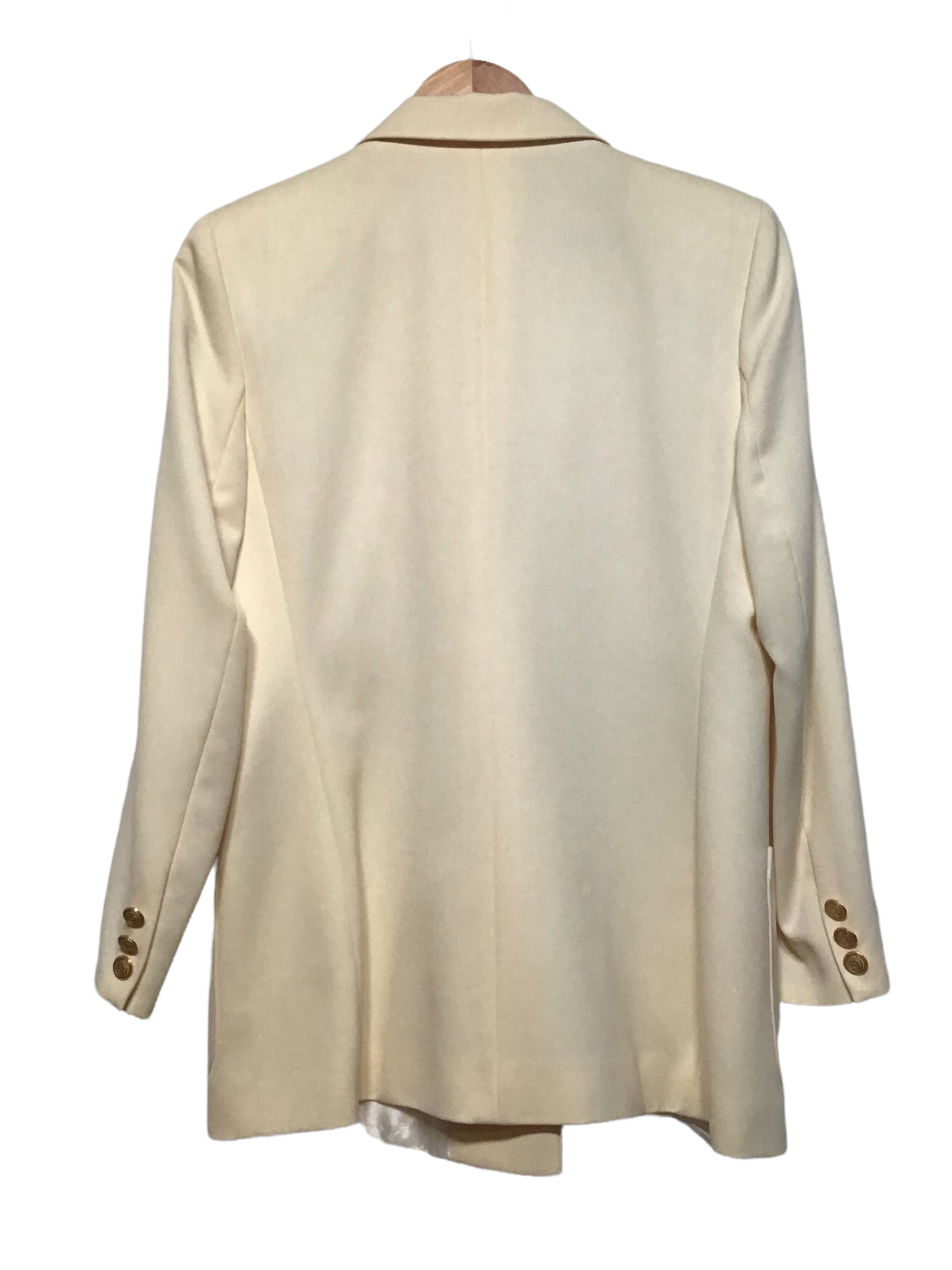 Women’s Cream Blazer With Gold Details (Size XL)