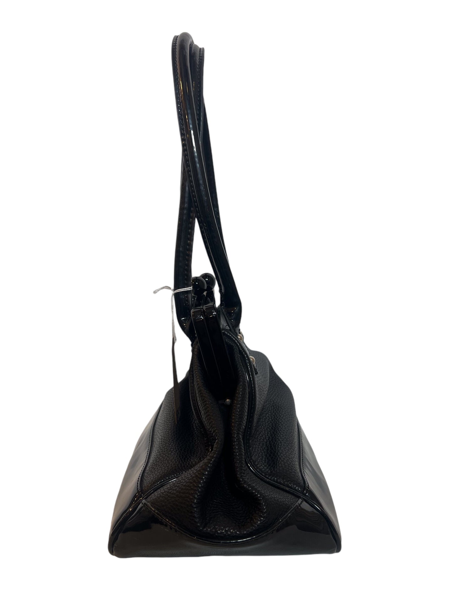 Lulu By Lulu Guinness Black Leather Frame Bag