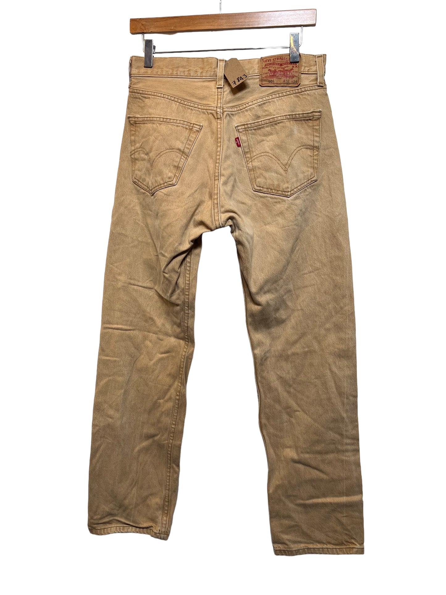 Levi's 501 Tan Jeans (32x34)