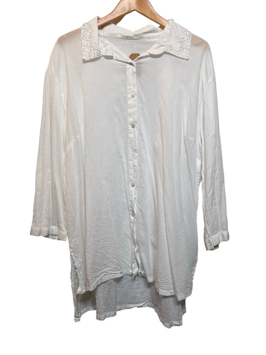 Elvi Women's White Beach Top (Size L)