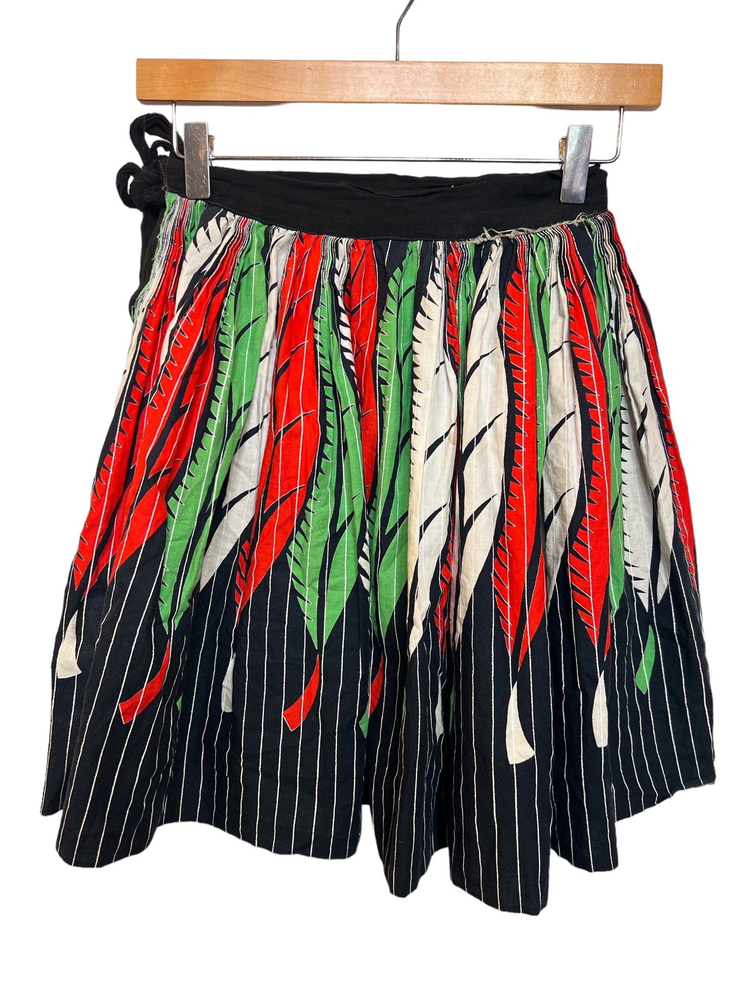 Women's Red White and Green Skirt (Size L)