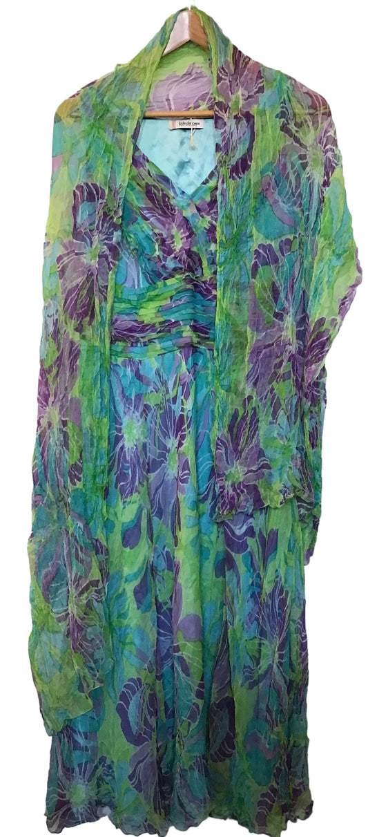 Floral maxi dress with matching wrap from Kaleidoscope (UK size 12)