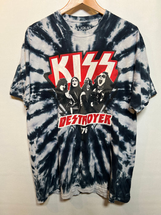 KISS Tie Dyed Mens T Shirt (Size L)