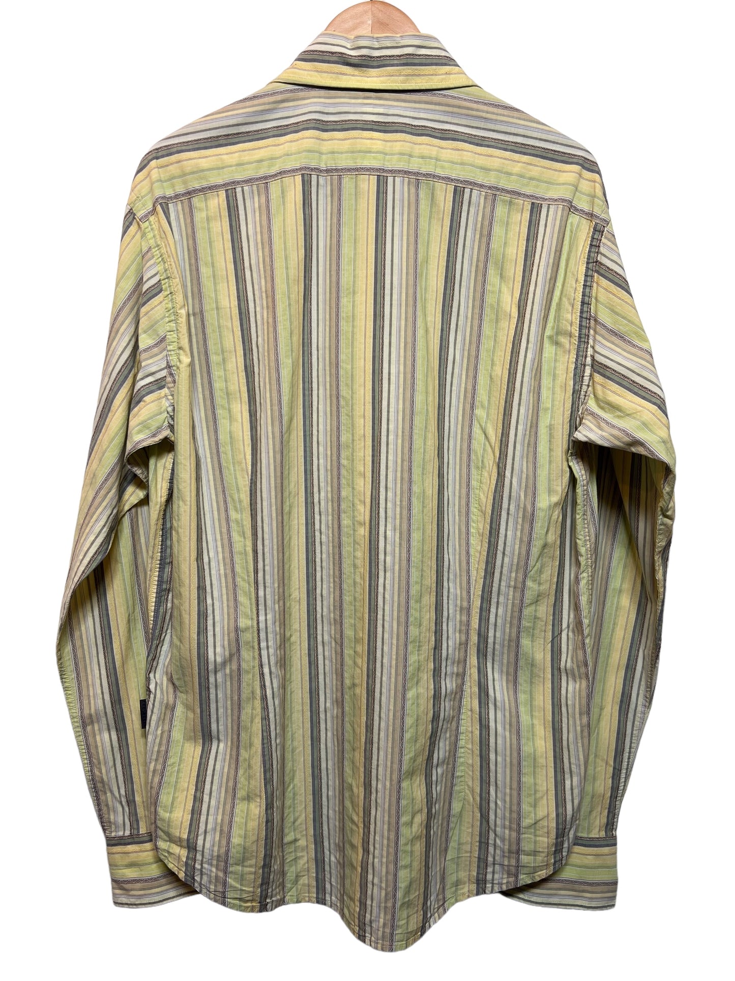 Ted Baker Mens Yellow Striped Shirt (Size XL)