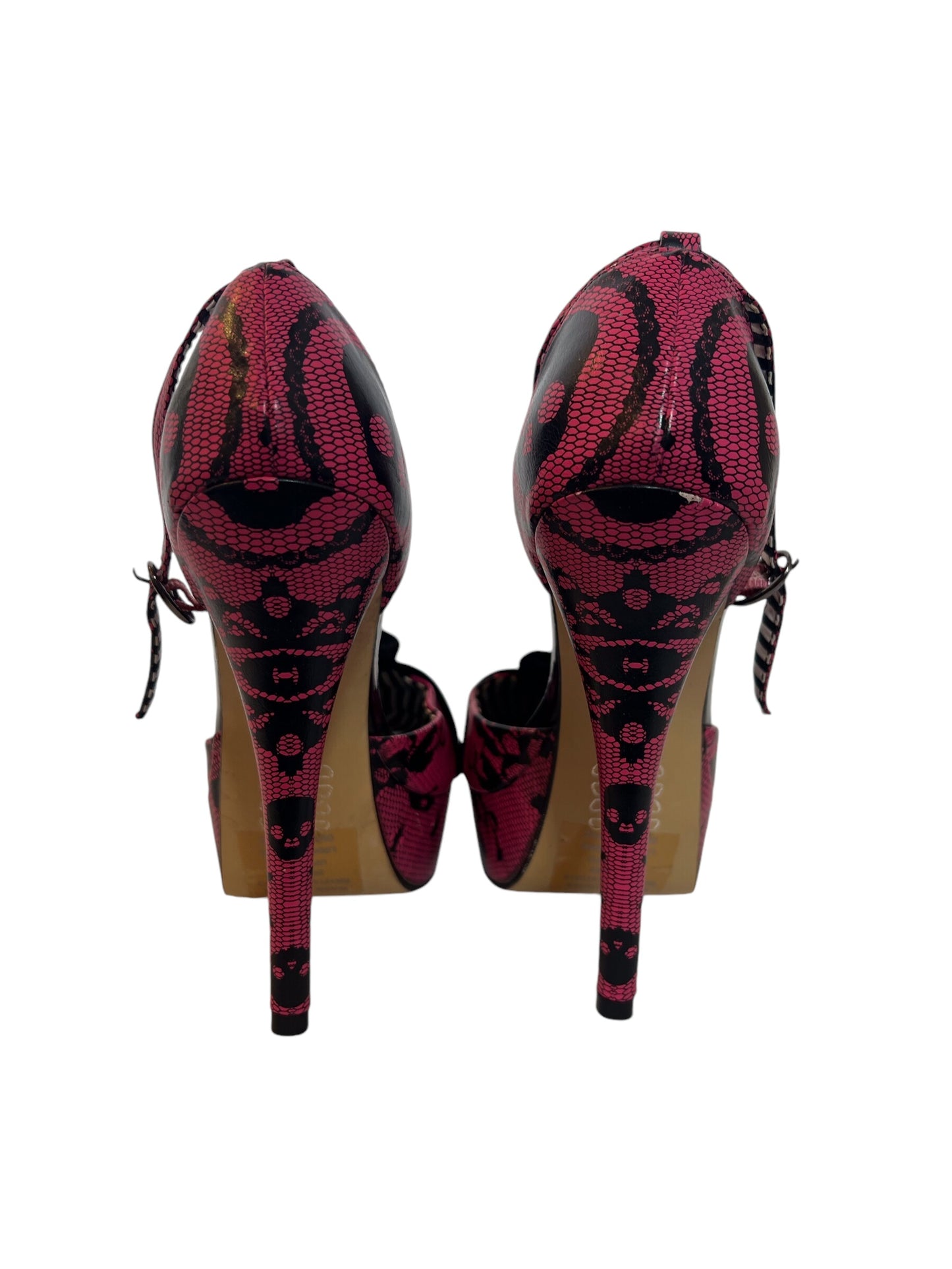 From List Pink Skull Heels (Size 4)