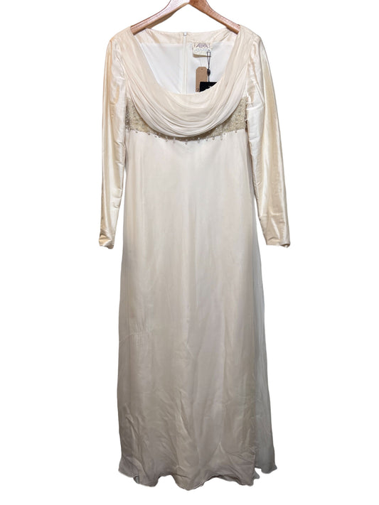 Alma Silk White Long Dress (Size XL)