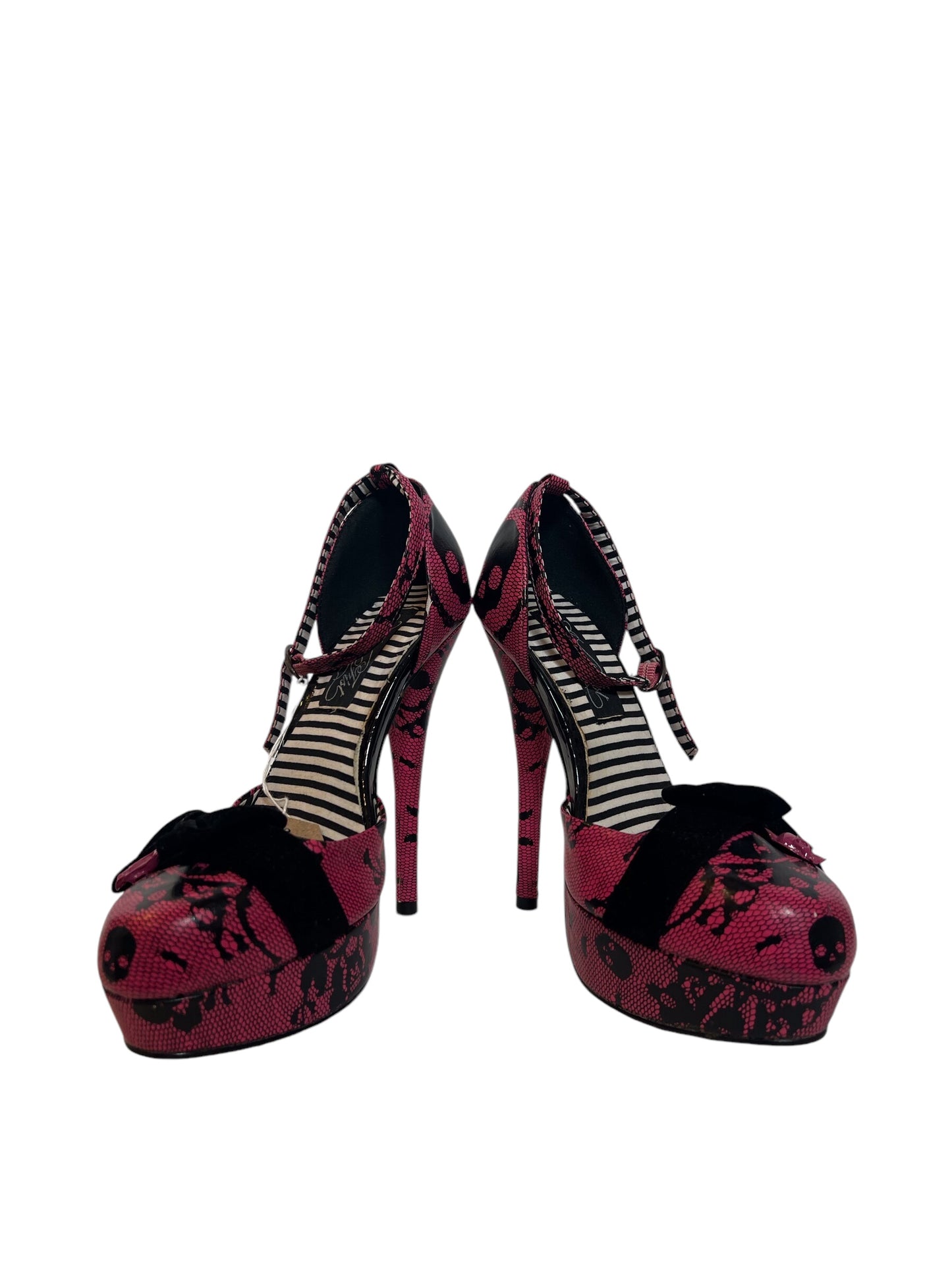 From List Pink Skull Heels (Size 4)