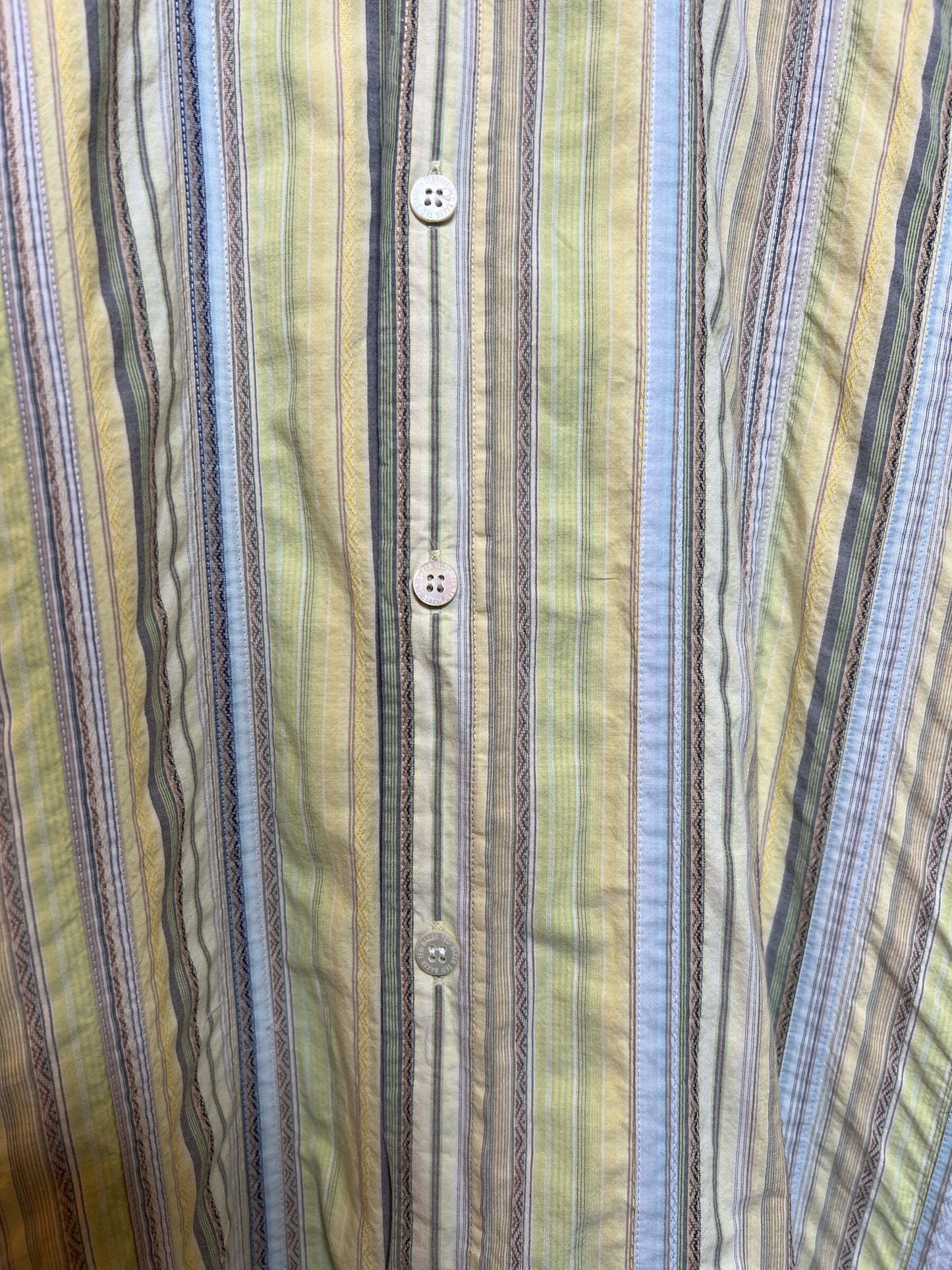 Ted Baker Mens Yellow Striped Shirt (Size XL)