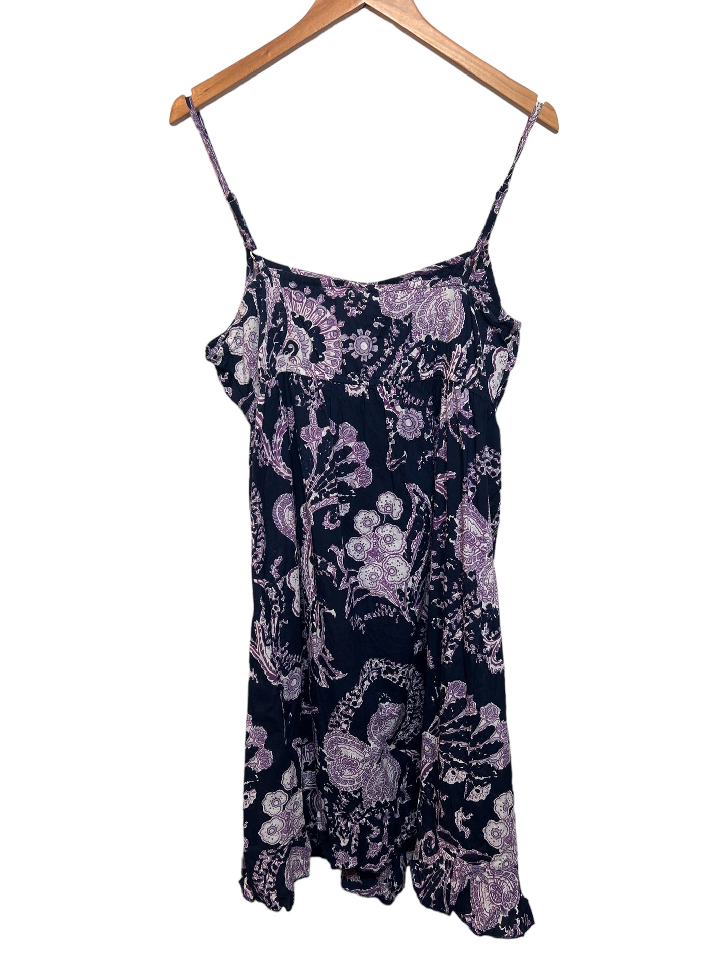 Women’s Dark Purple Floral Summer Dress (Size M)