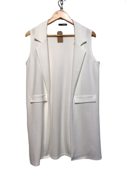 Quiz White Sleeveless Jacket (Size L)