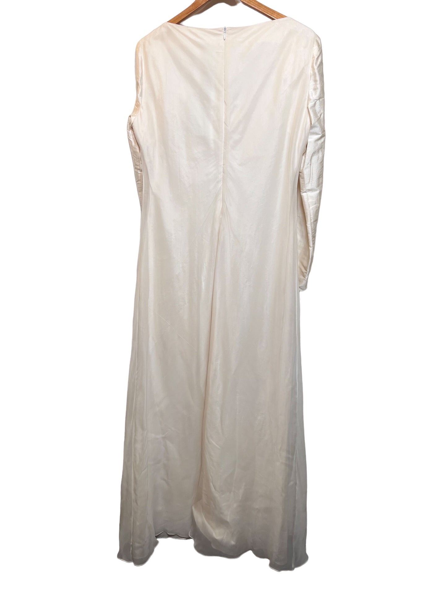 Alma Silk White Long Dress (Size XL)