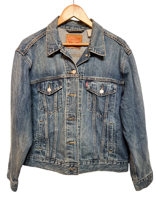 Levi Blue Denim Women's Jacket (Size XL)