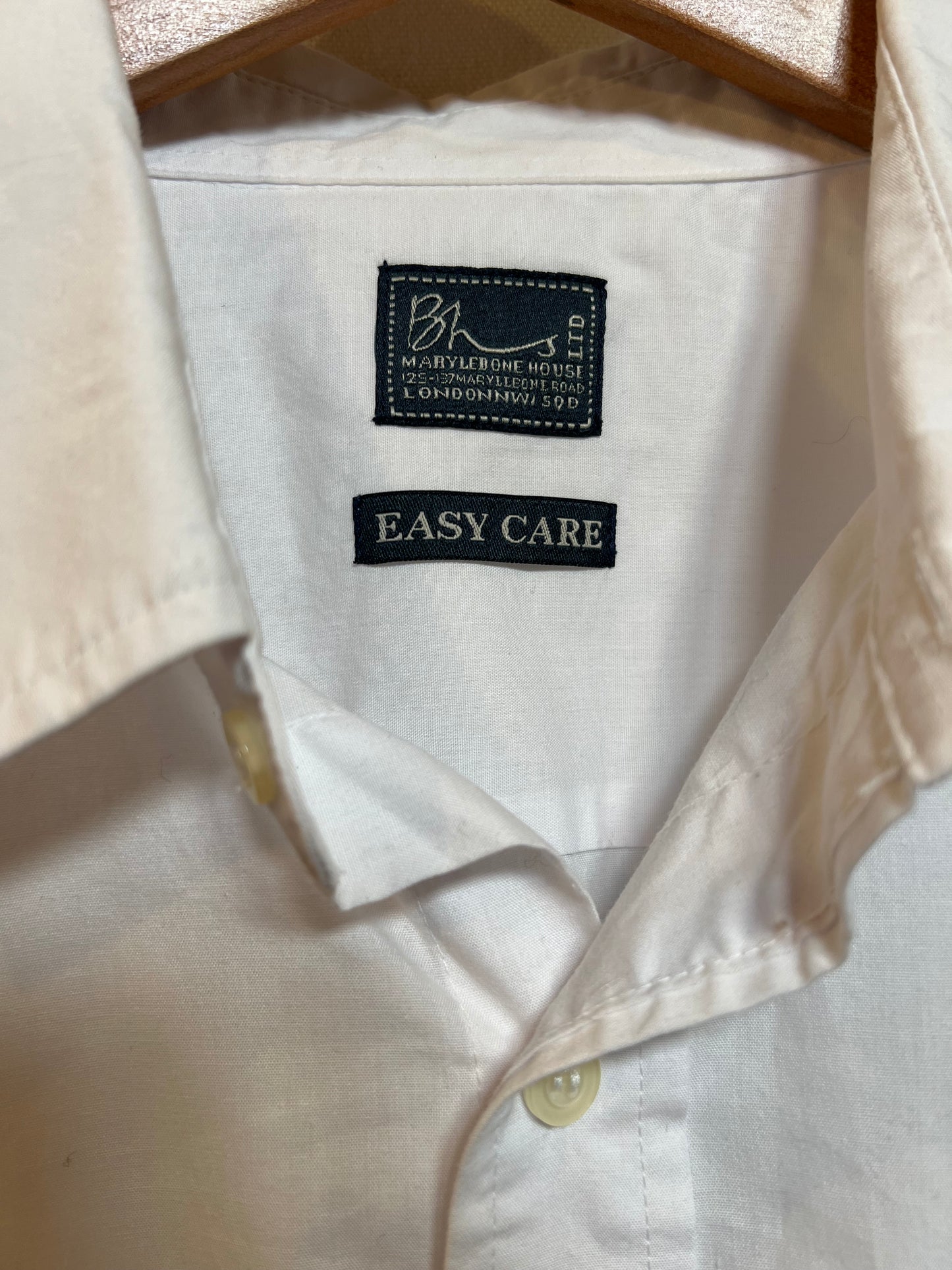 BHS Men’s Short Sleeved White Shirt (Size XXL)