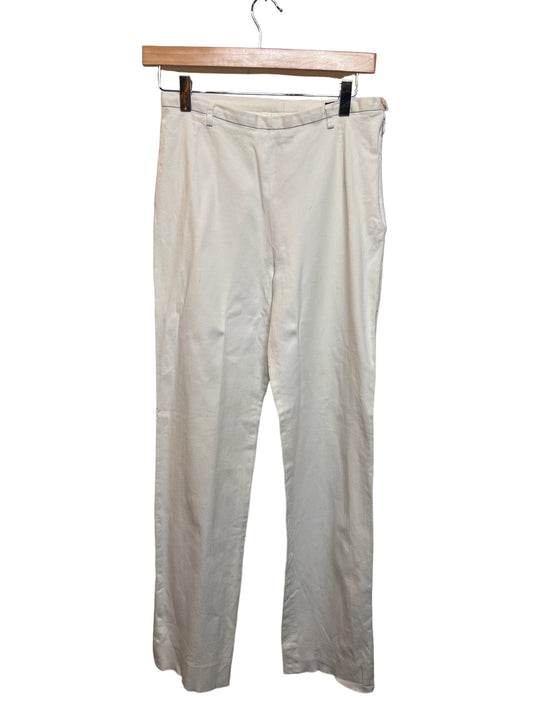 Vintage Burberry White Womens Trousers (Size 28x32)