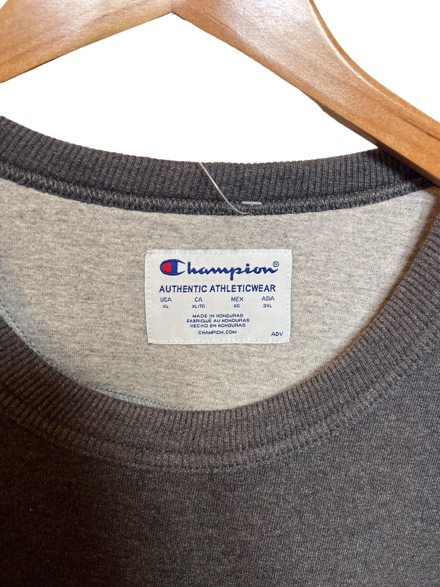 Champion Grey Sweatshirt (Size XL)