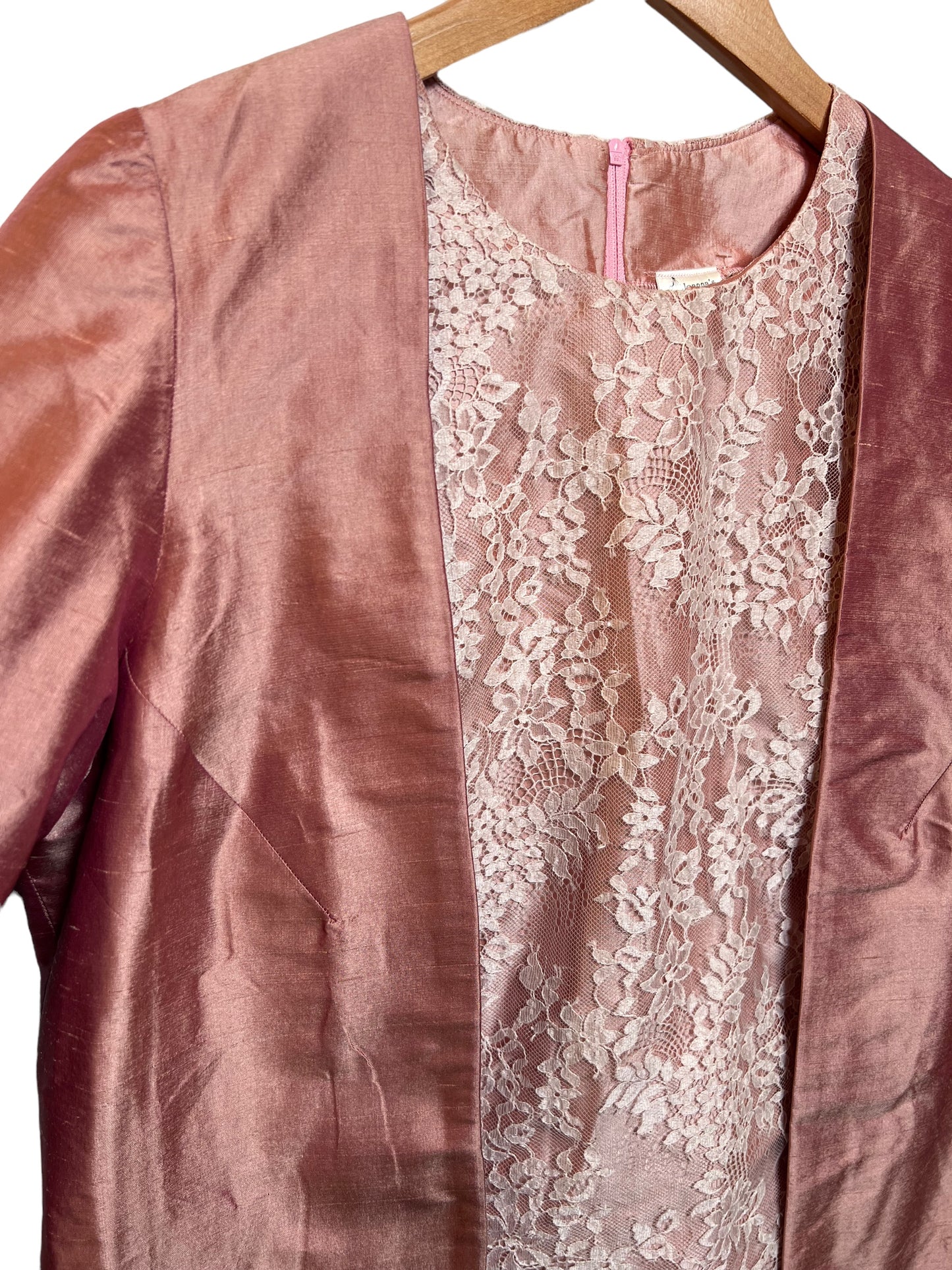 Joanna’s Bridal Pink Jacket with Flowery White Pink Top Set (Size XL)