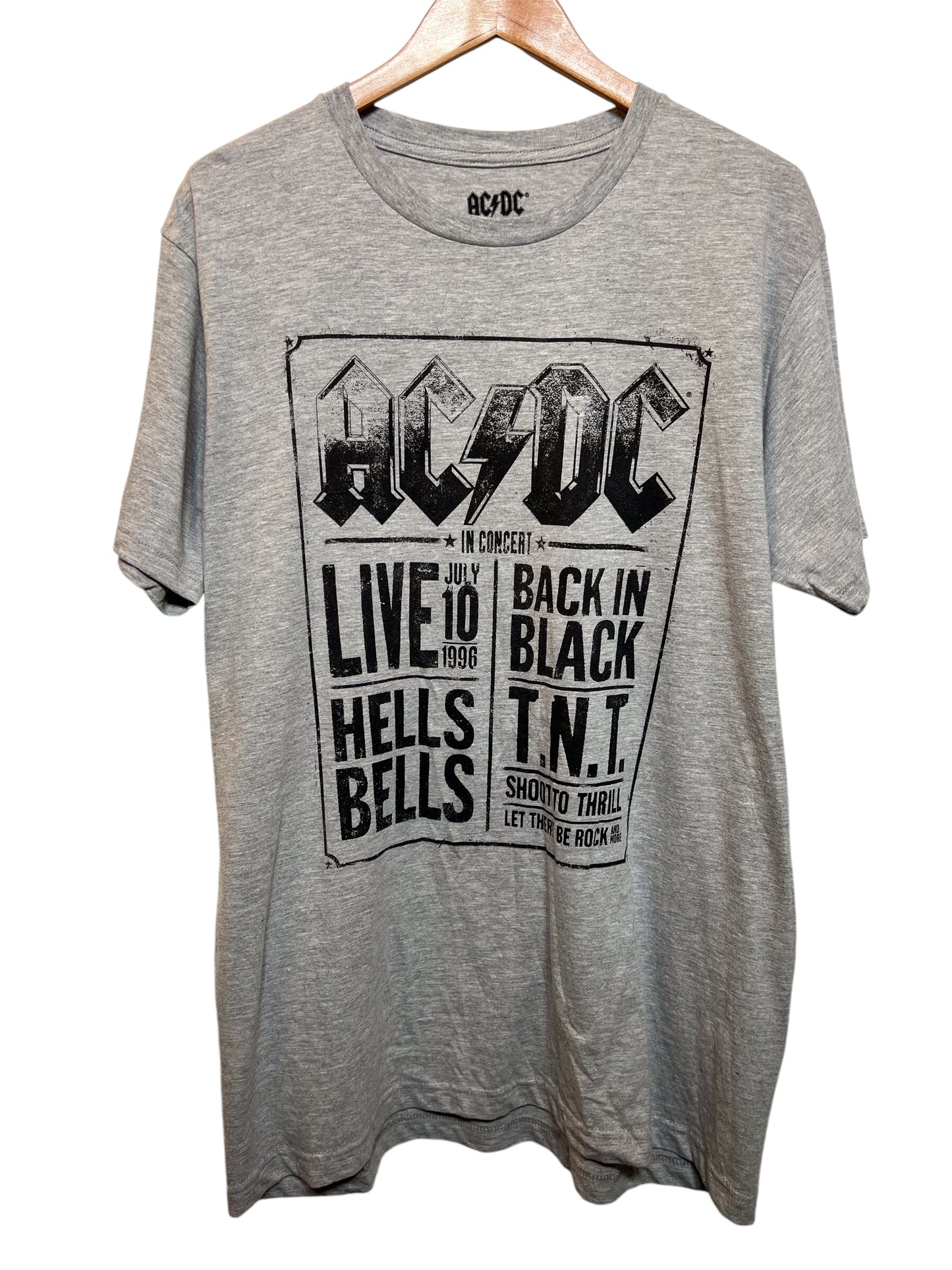 ACDC Mens Grey T Shirt (Size L)