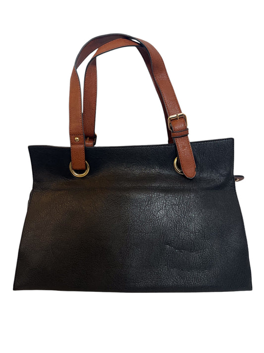 Black Leather Tote Bag