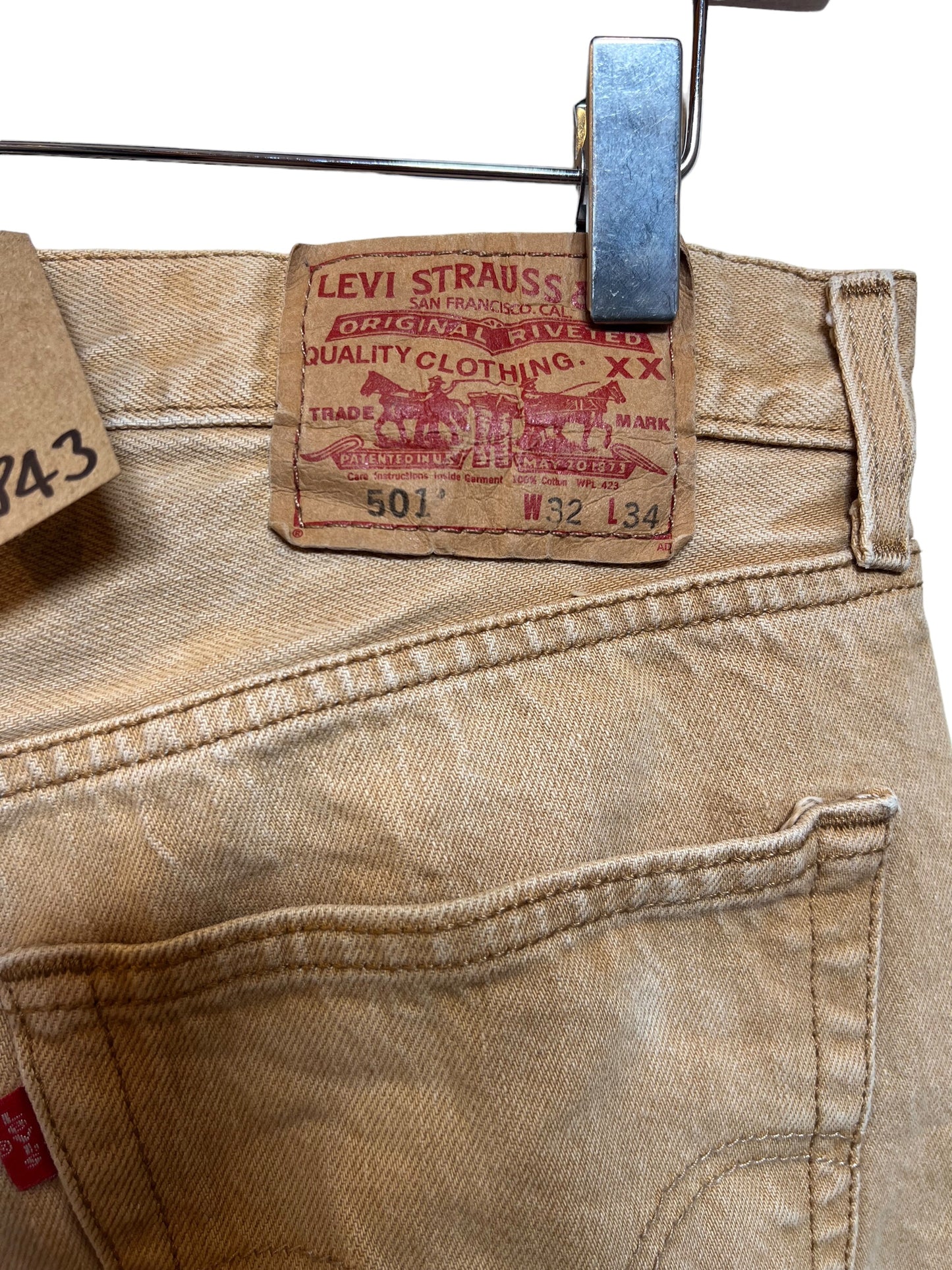 Levi's 501 Tan Jeans (32x34)