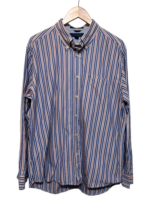 Tommy Hilfiger Blue White Shirt (Size XL)