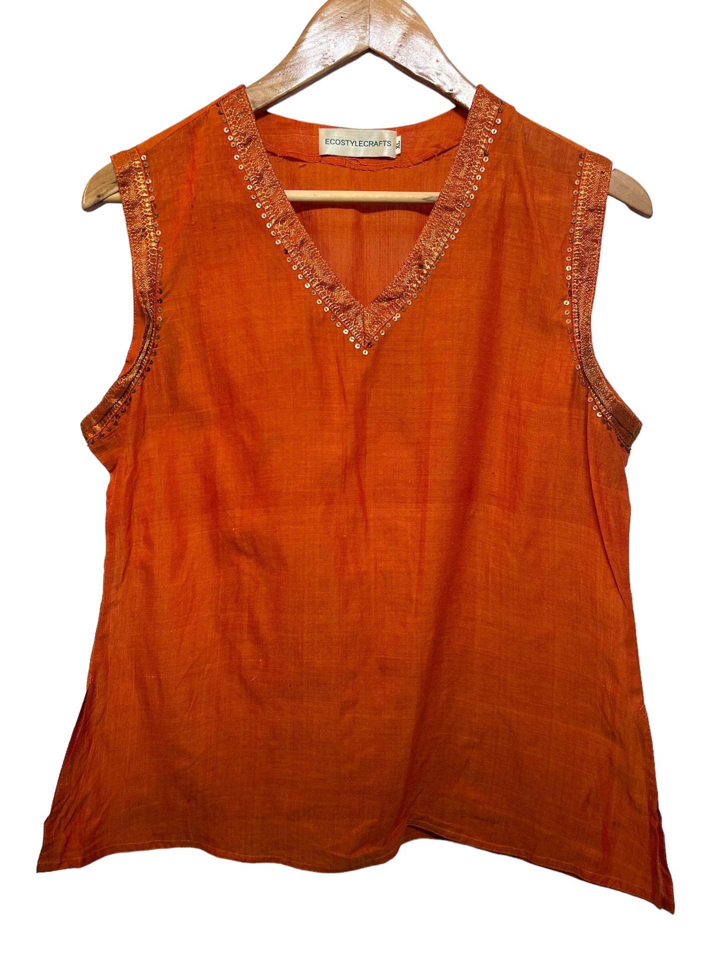 Ecostylecrafts Women's Orange Top (Size XL)