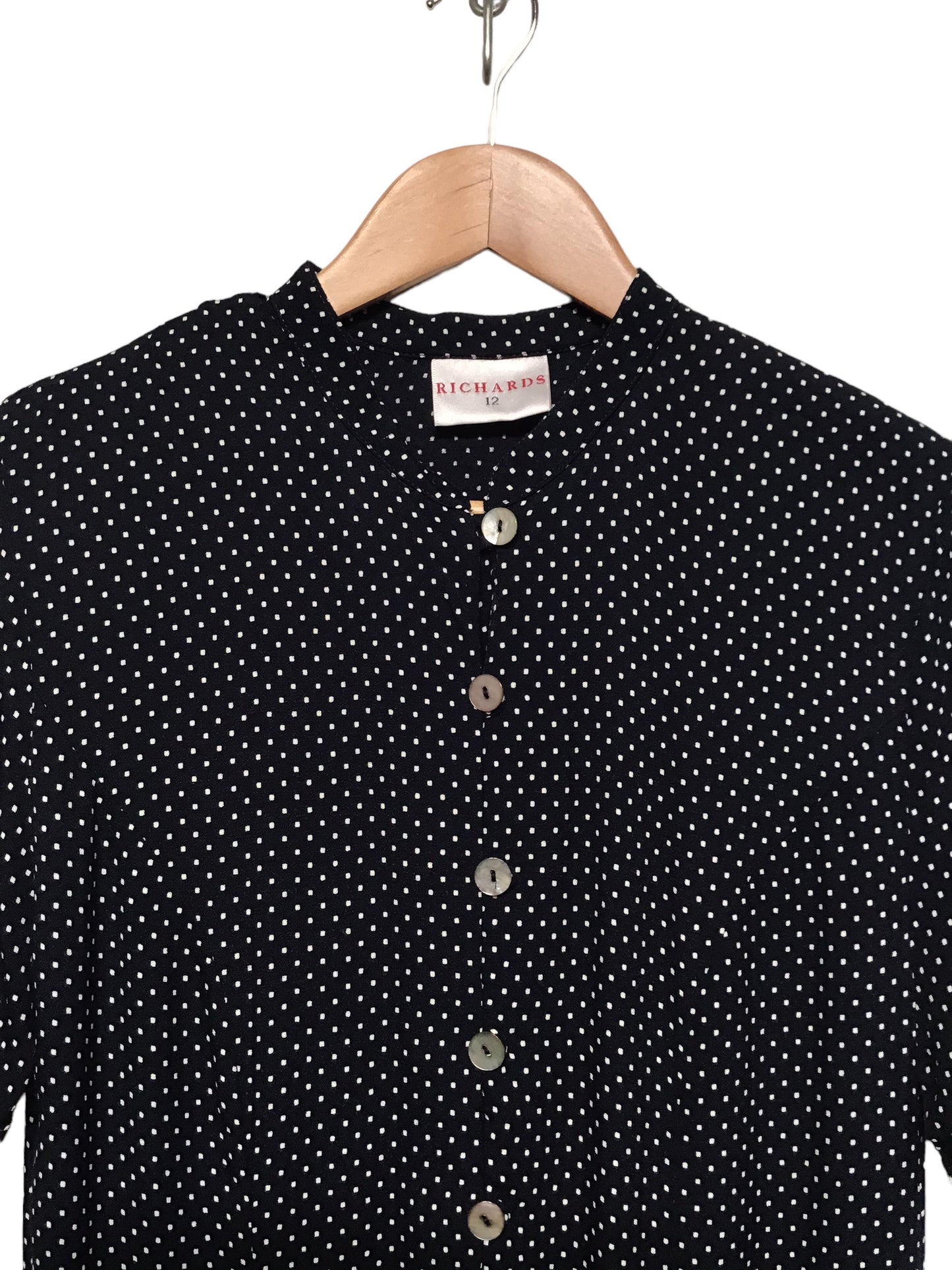 Richards Polka Dot Long Top (Size L)