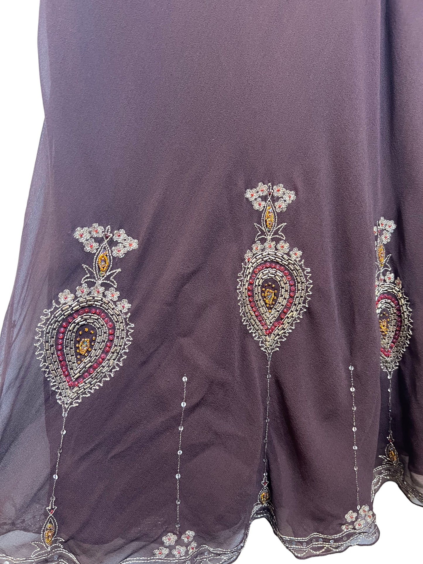 Monsoon Women’s Black Silk Bejewelled Dress (Size M)
