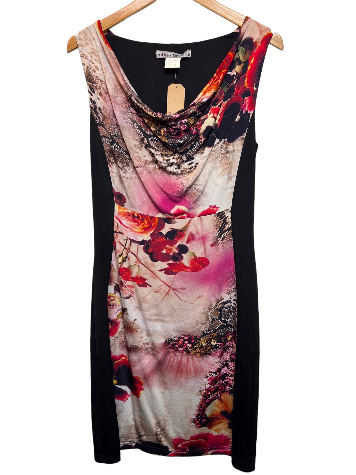 Women’s Black Flowery Dress (Size L)