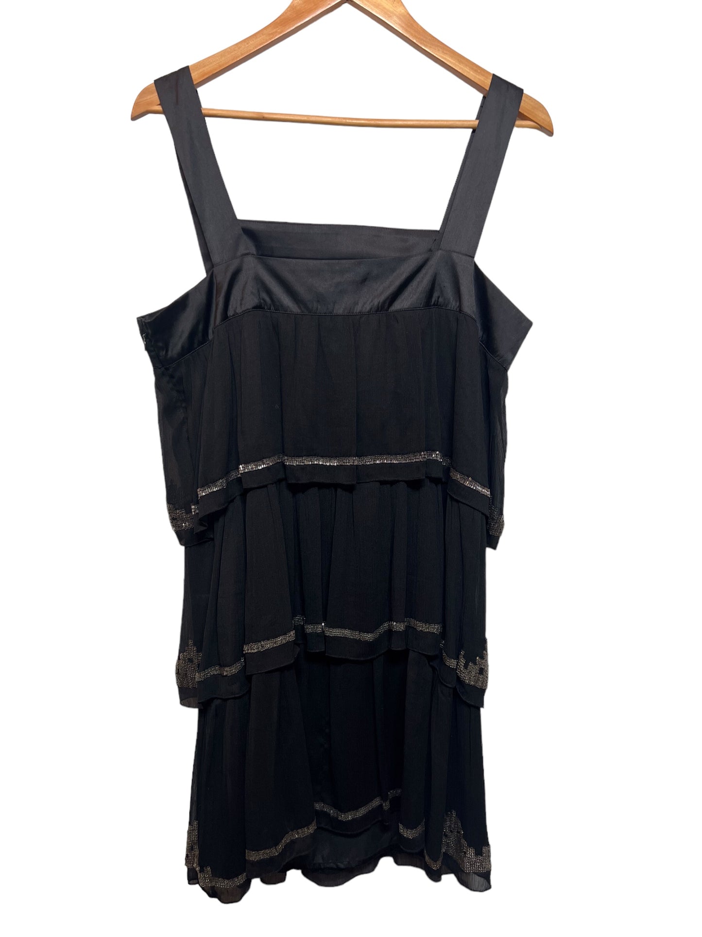 Monsoon Fusion Black Embellished Dress (Size S)