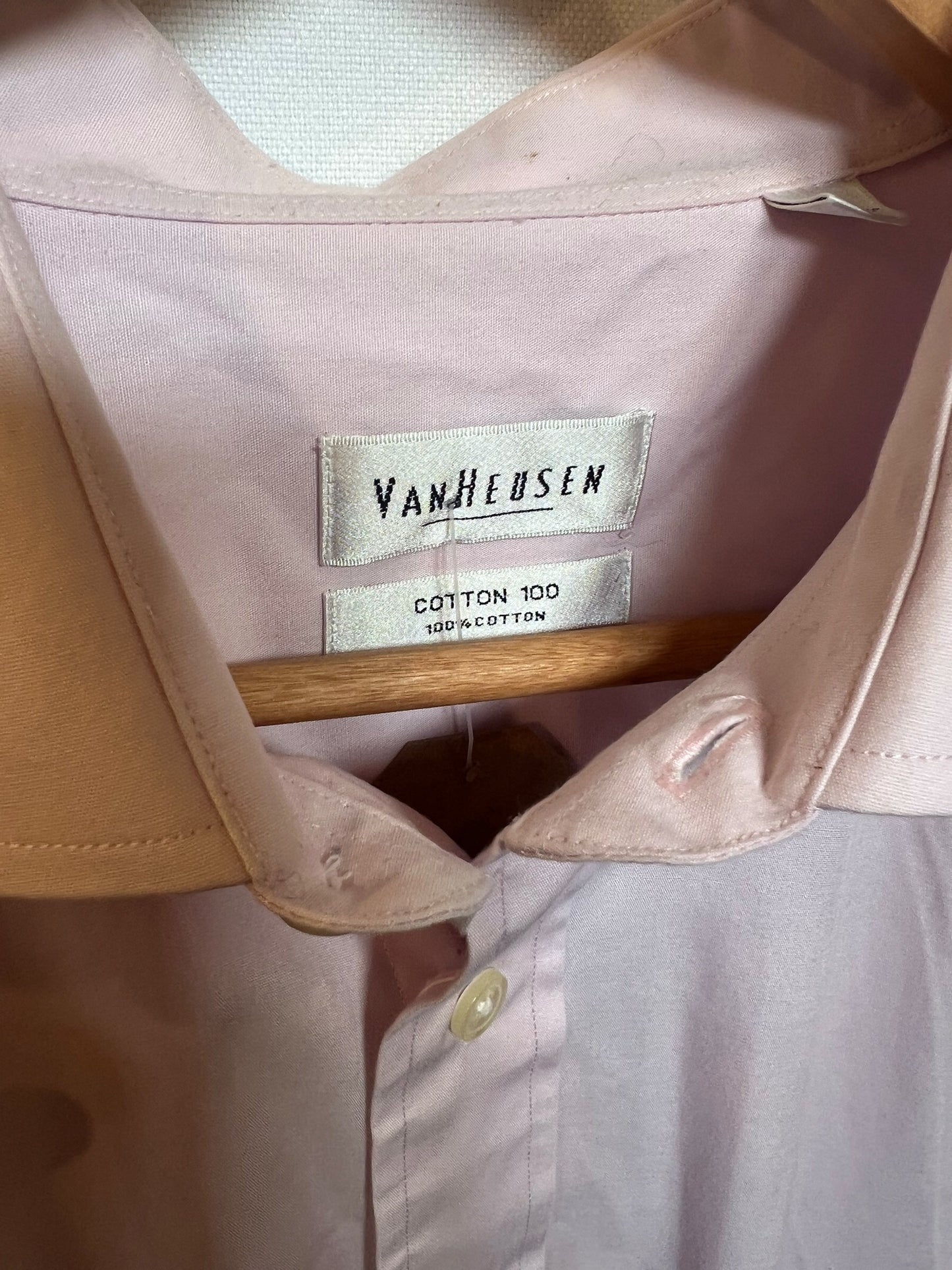 Vanheusen Pink Formal Shirt (Size XL)