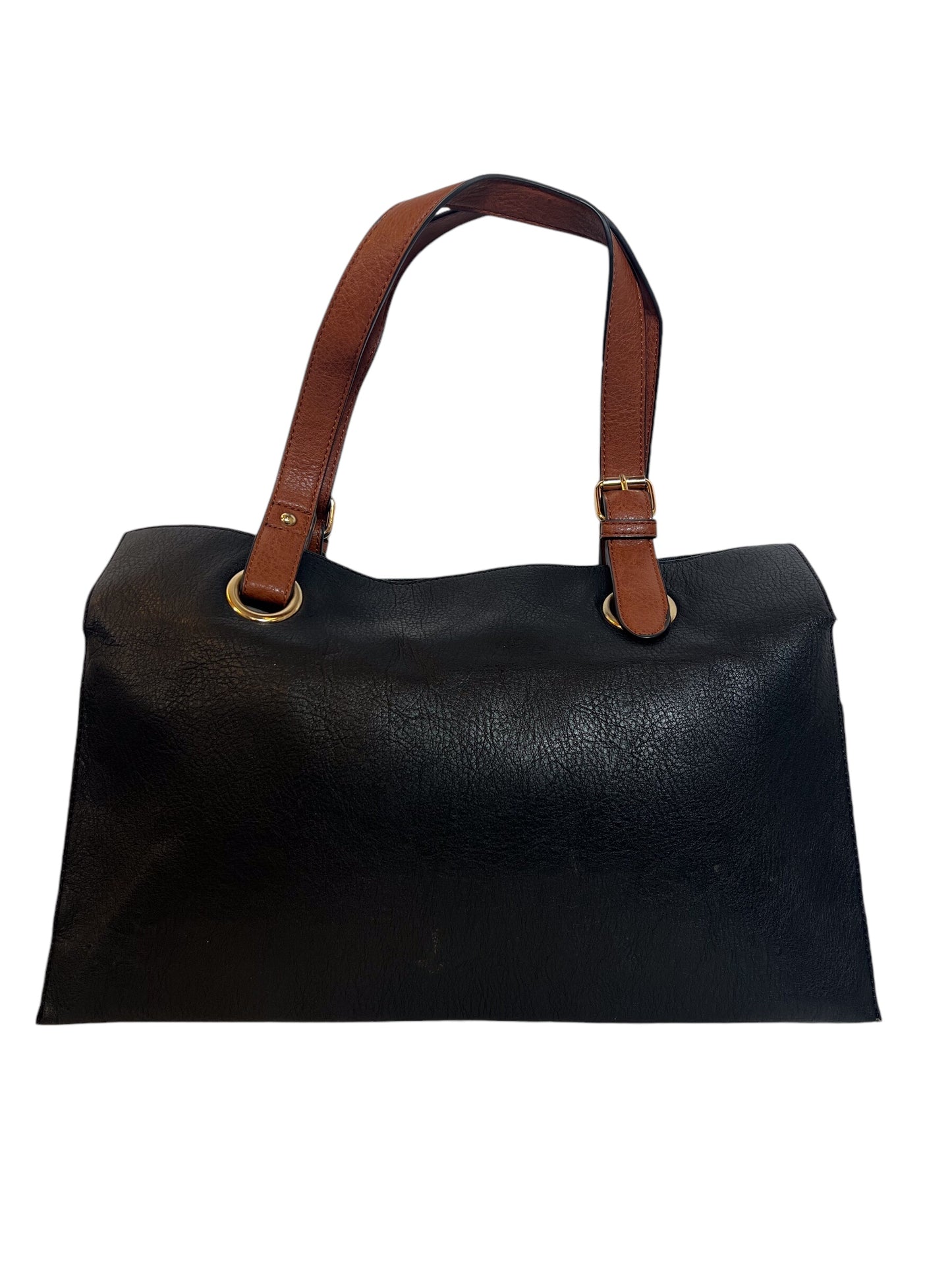 Black Leather Tote Bag