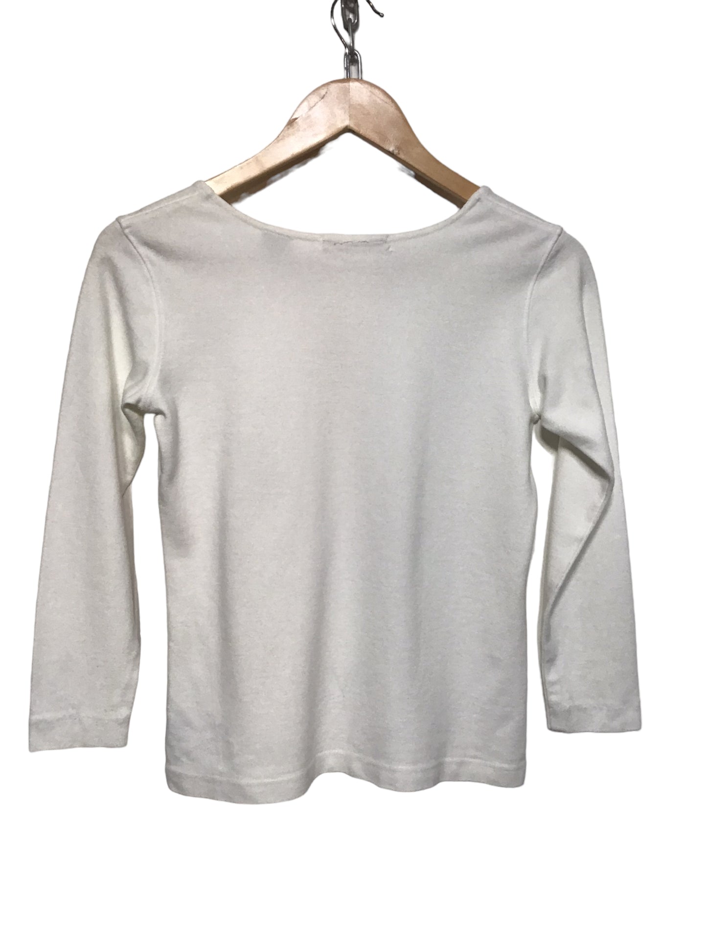 White Long Sleeved Top (Size S)
