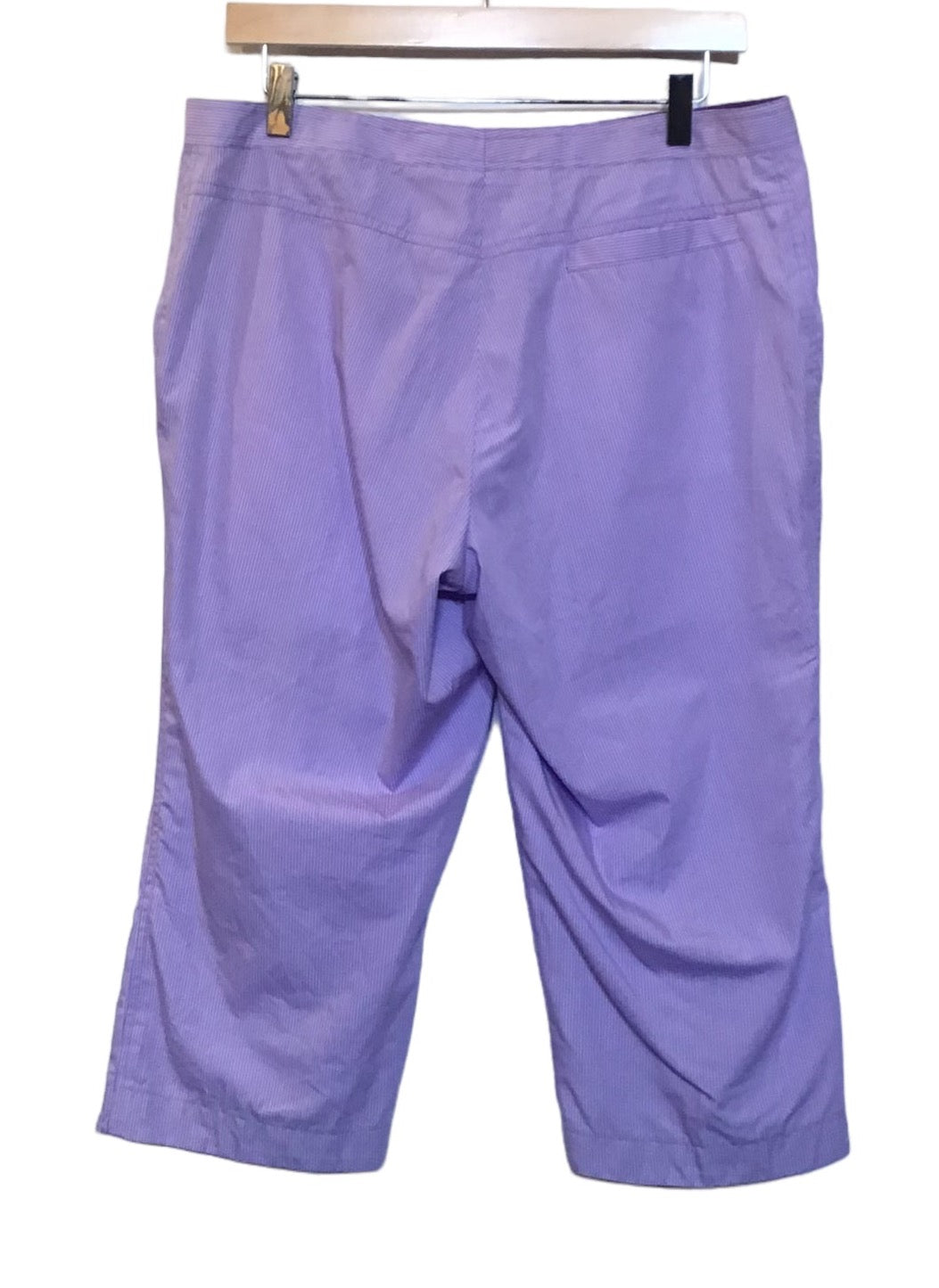 Purple Cropped Pinstripe Trousers (Size XXL)
