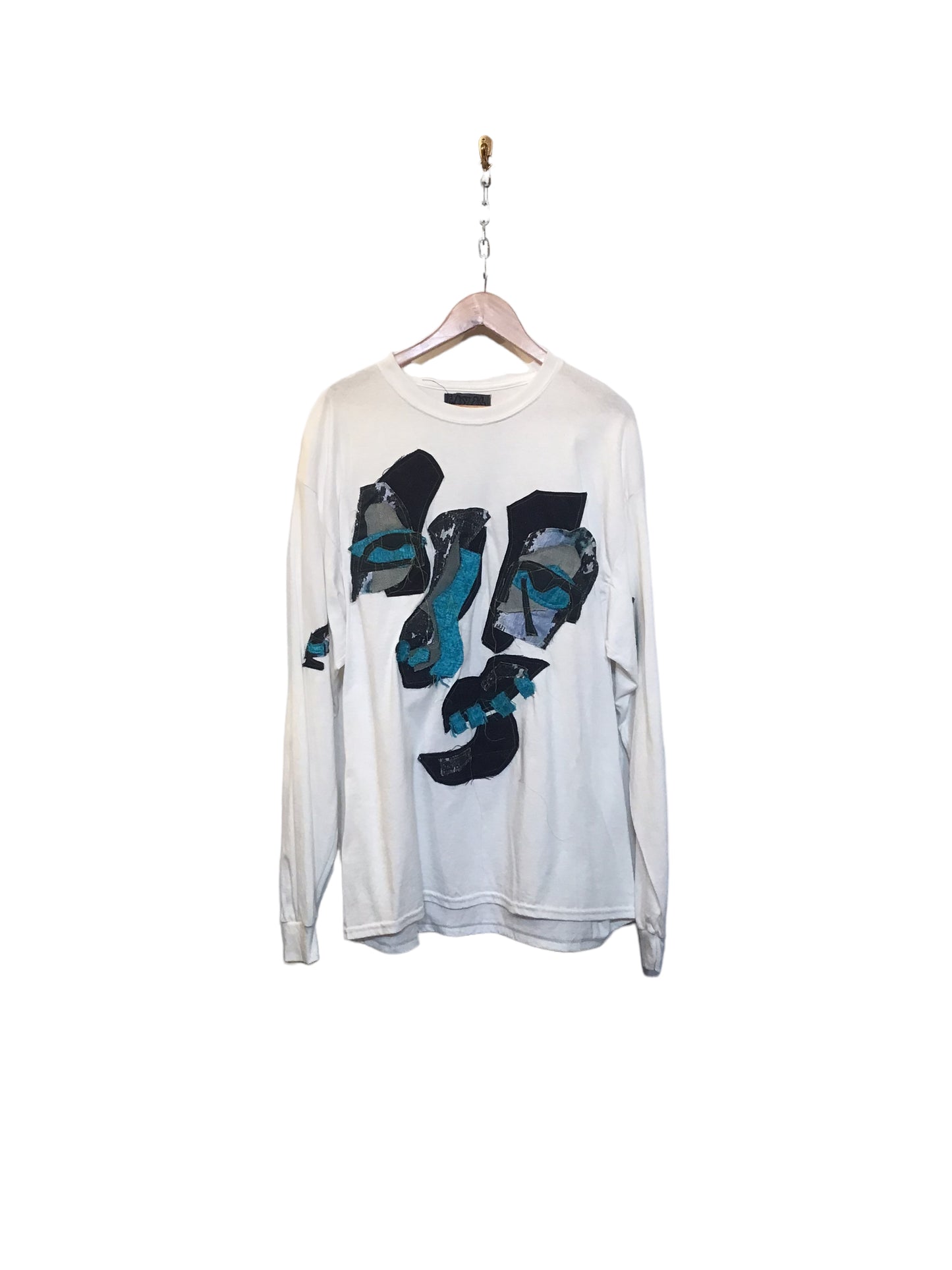 White Long Sleeved Top with Graphics (Size XXL)