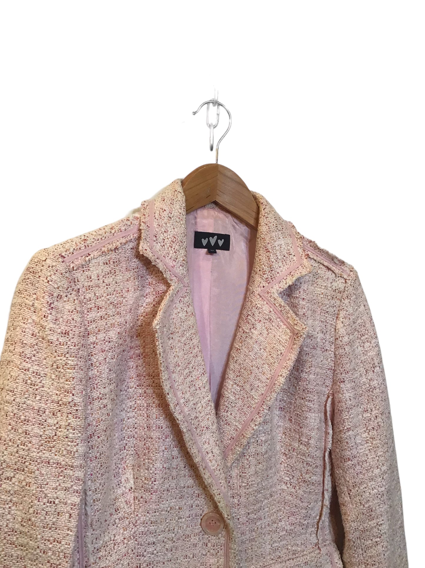 Pink Knitted Blazer (Size L)