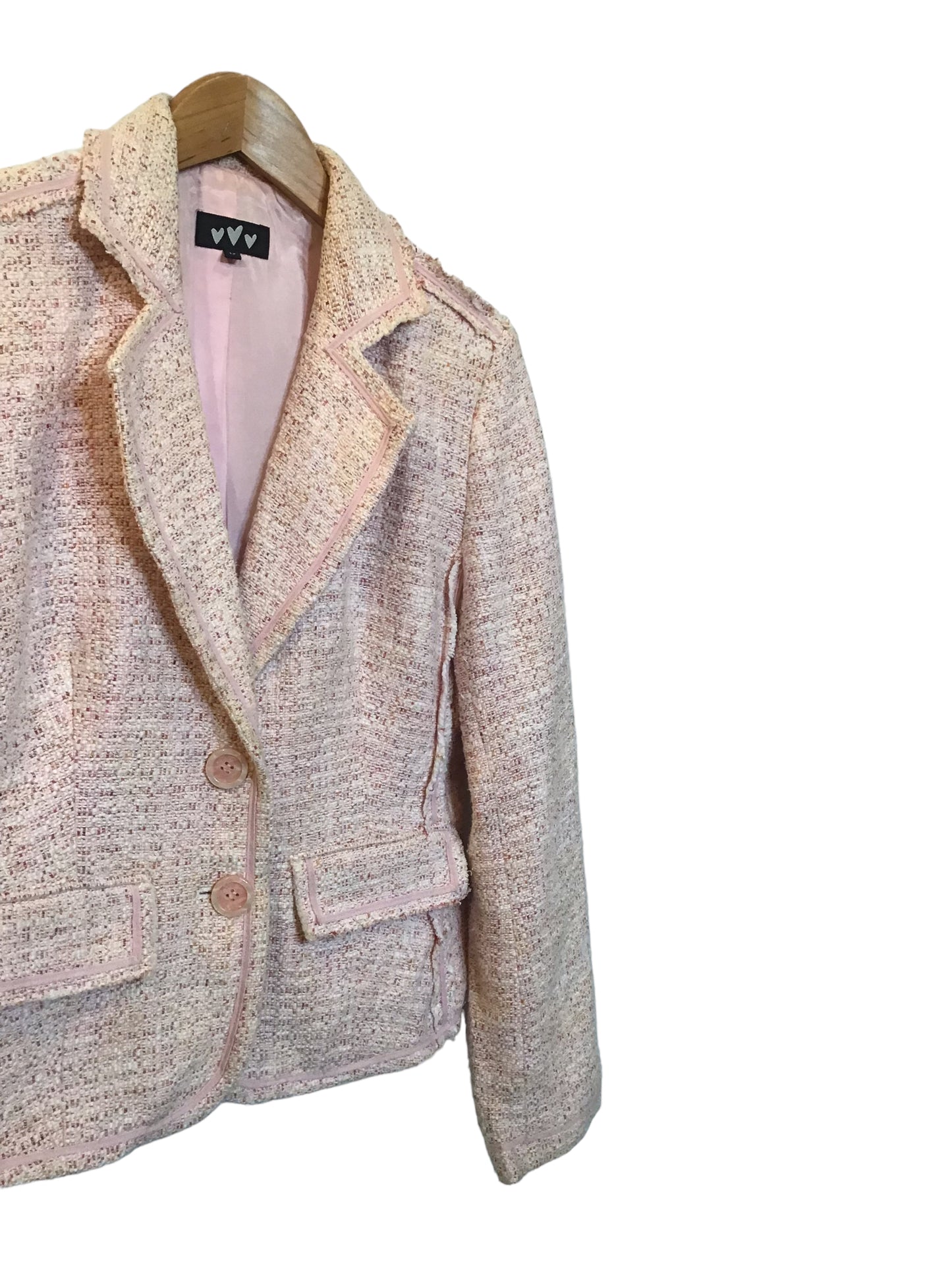 Pink Knitted Blazer (Size L)