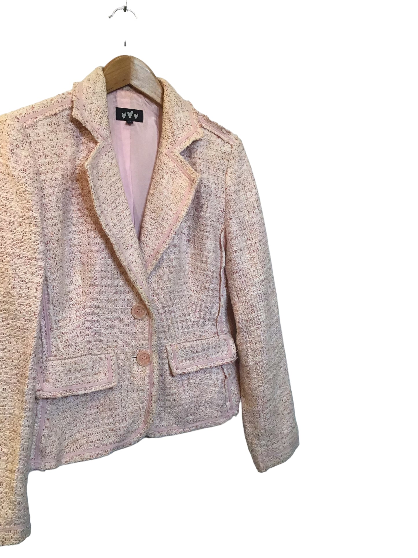 Pink Knitted Blazer (Size L)